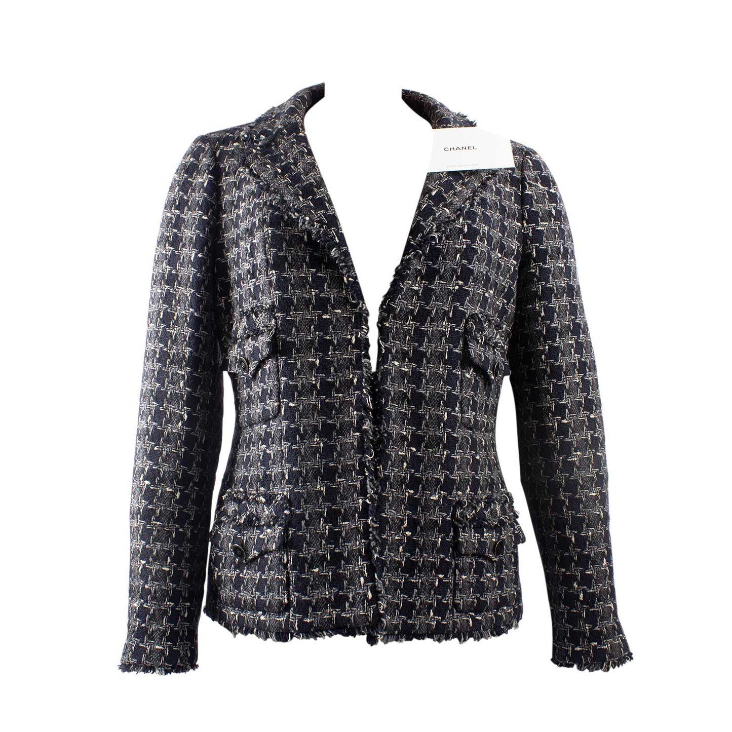 Giacca Cashmere Tweed con Pied-de-Poule Taglia 42