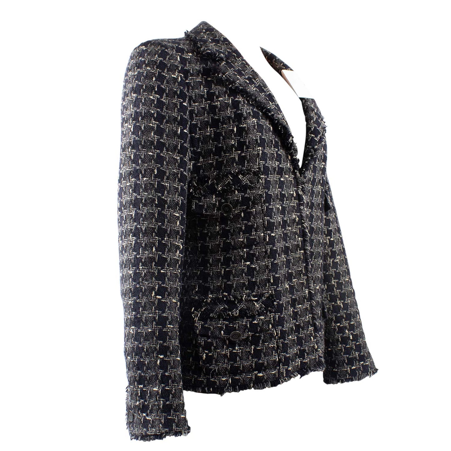 Giacca Cashmere Tweed con Pied-de-Poule Taglia 42