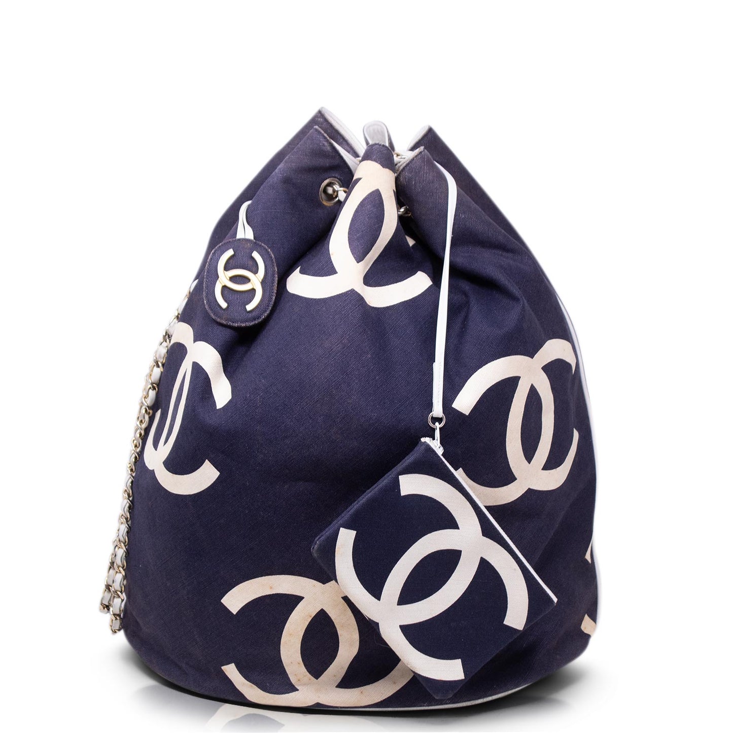 Chanel Bucket Canvas CC Logo Vintage