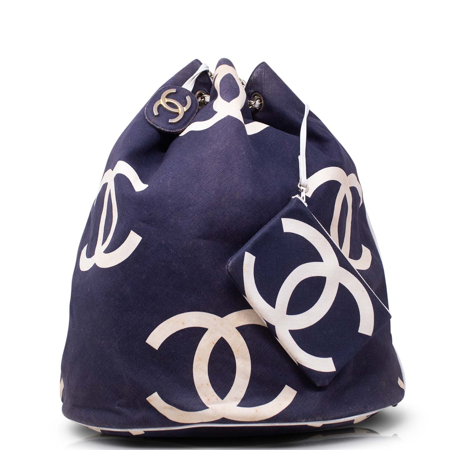 Chanel Bucket Canvas CC Logo Vintage