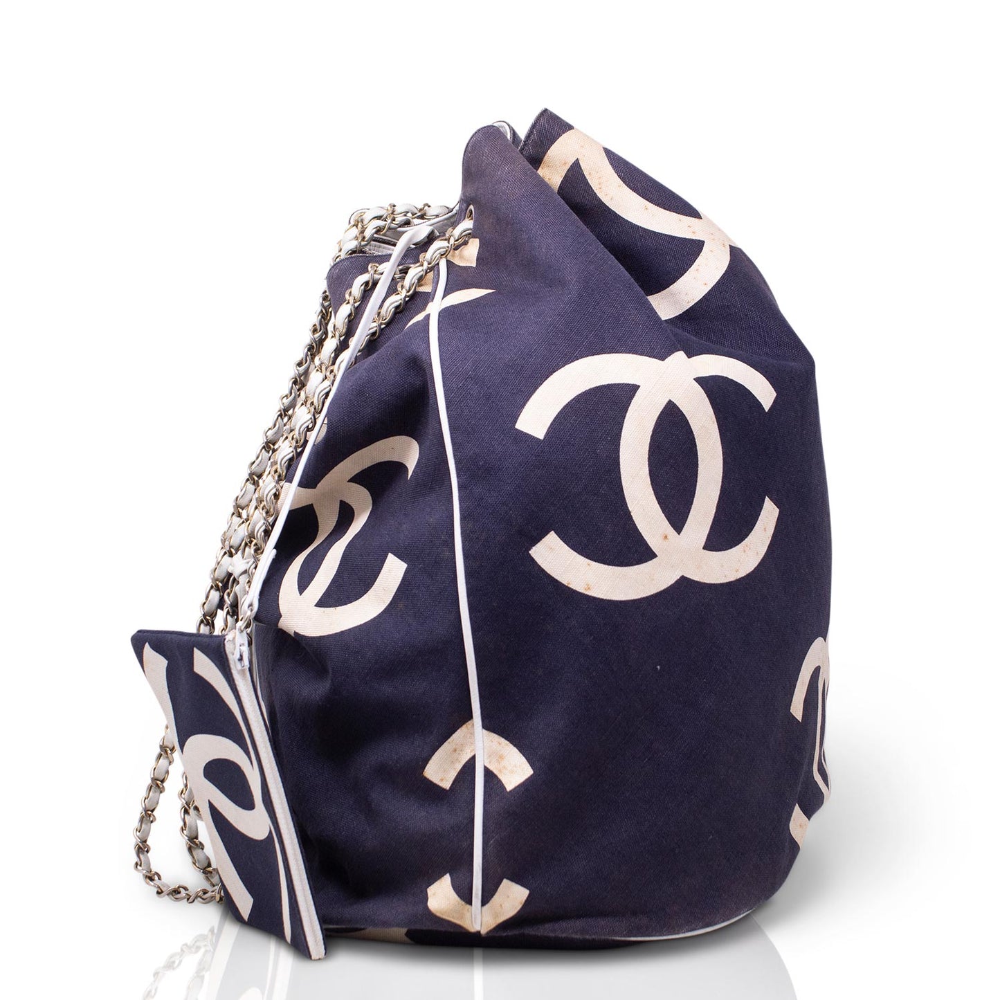 Chanel Bucket Canvas CC Logo Vintage