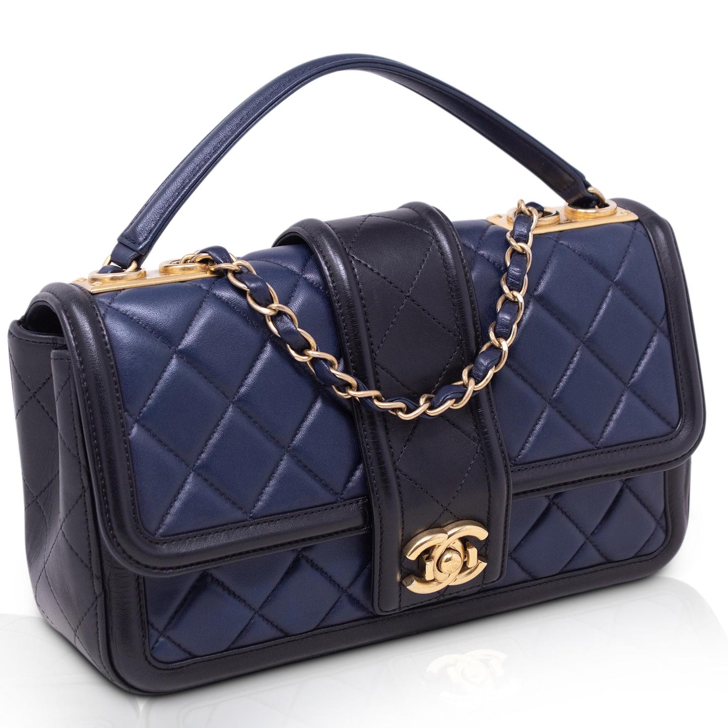 Chanel Classic CC Blue and Black