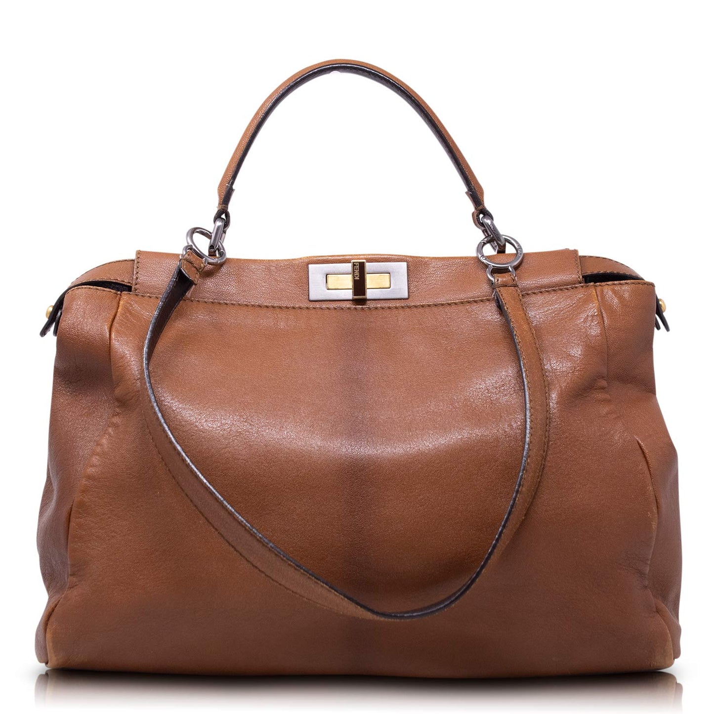 Fendi Peekaboo Large pelle Marrone