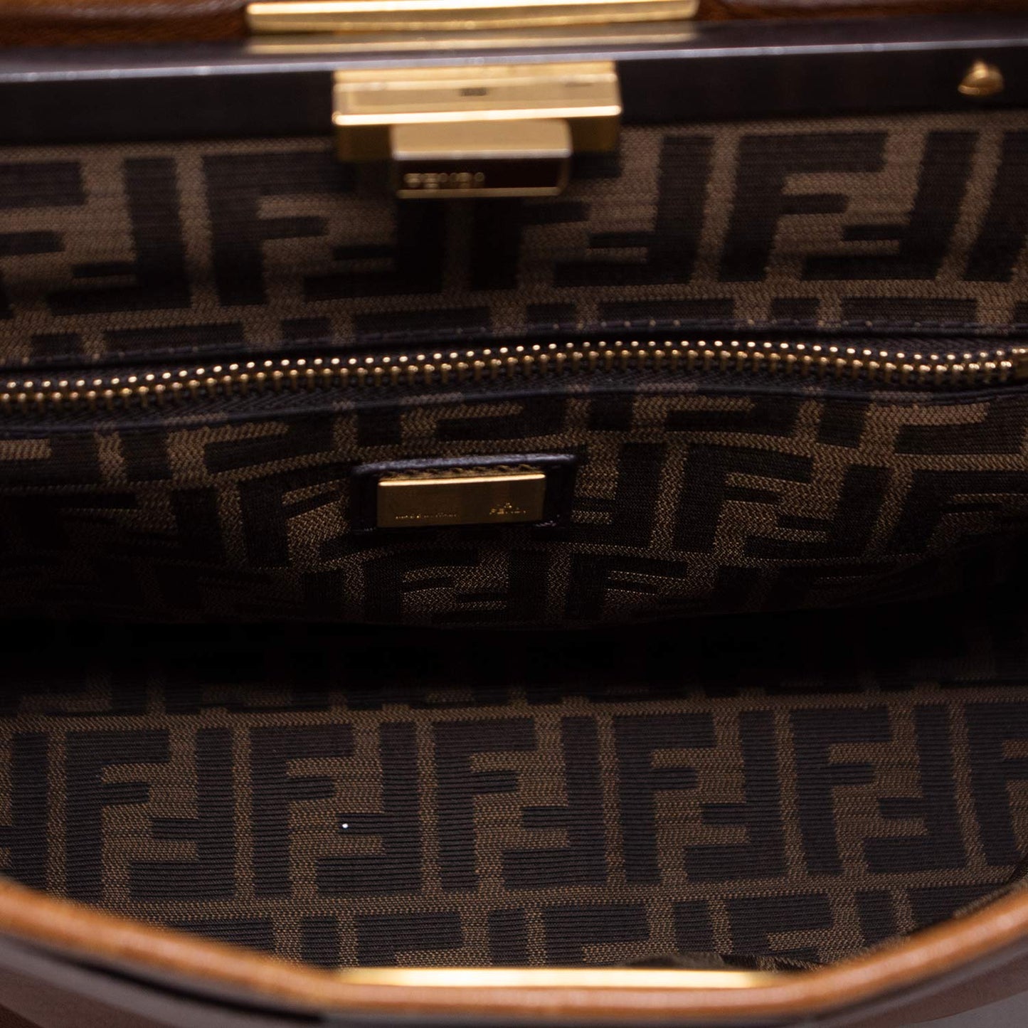 Fendi Peekaboo Large pelle Marrone