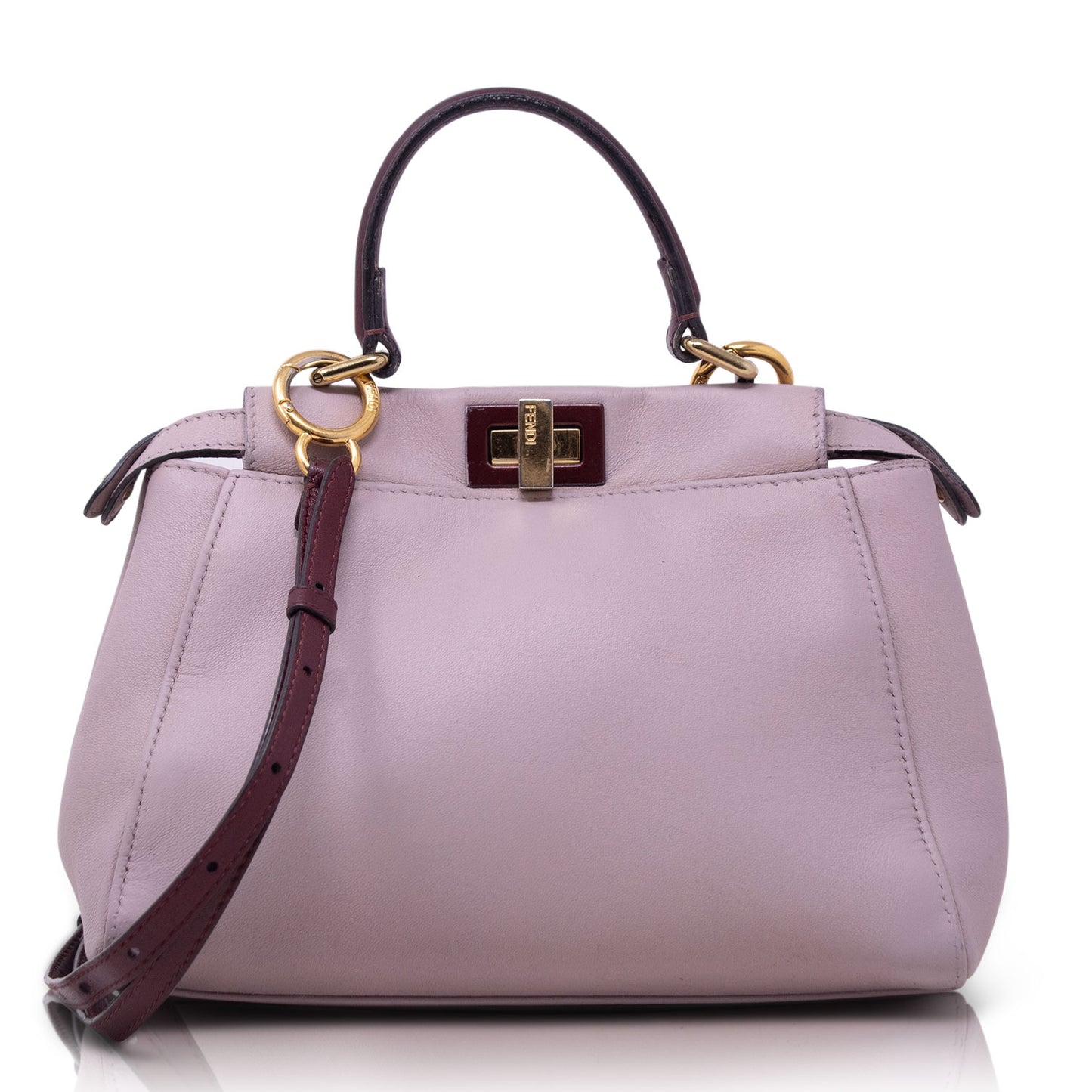 Fendi Mini Peekaboo Grigio e Bordeaux