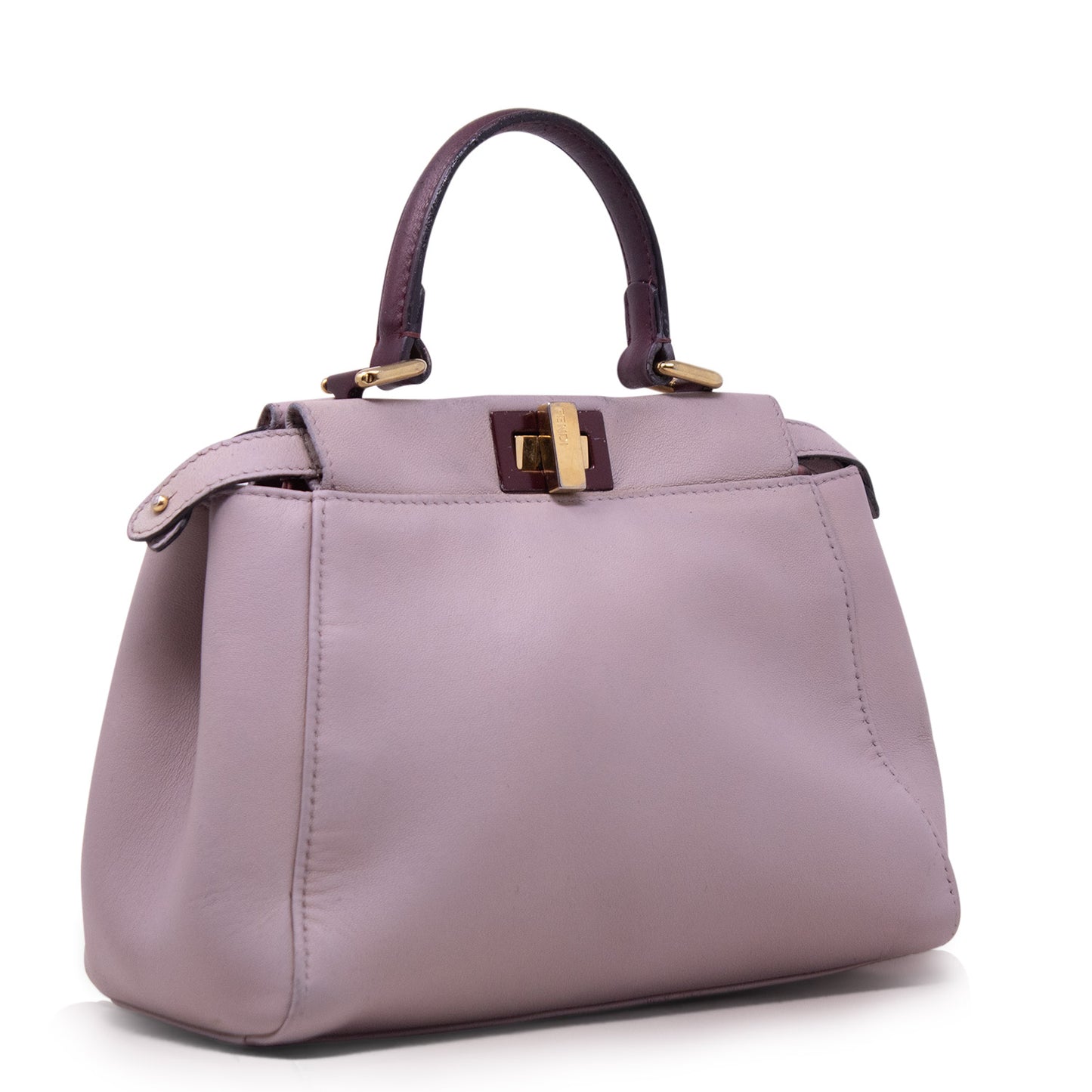 Fendi Mini Peekaboo Grigio e Bordeaux