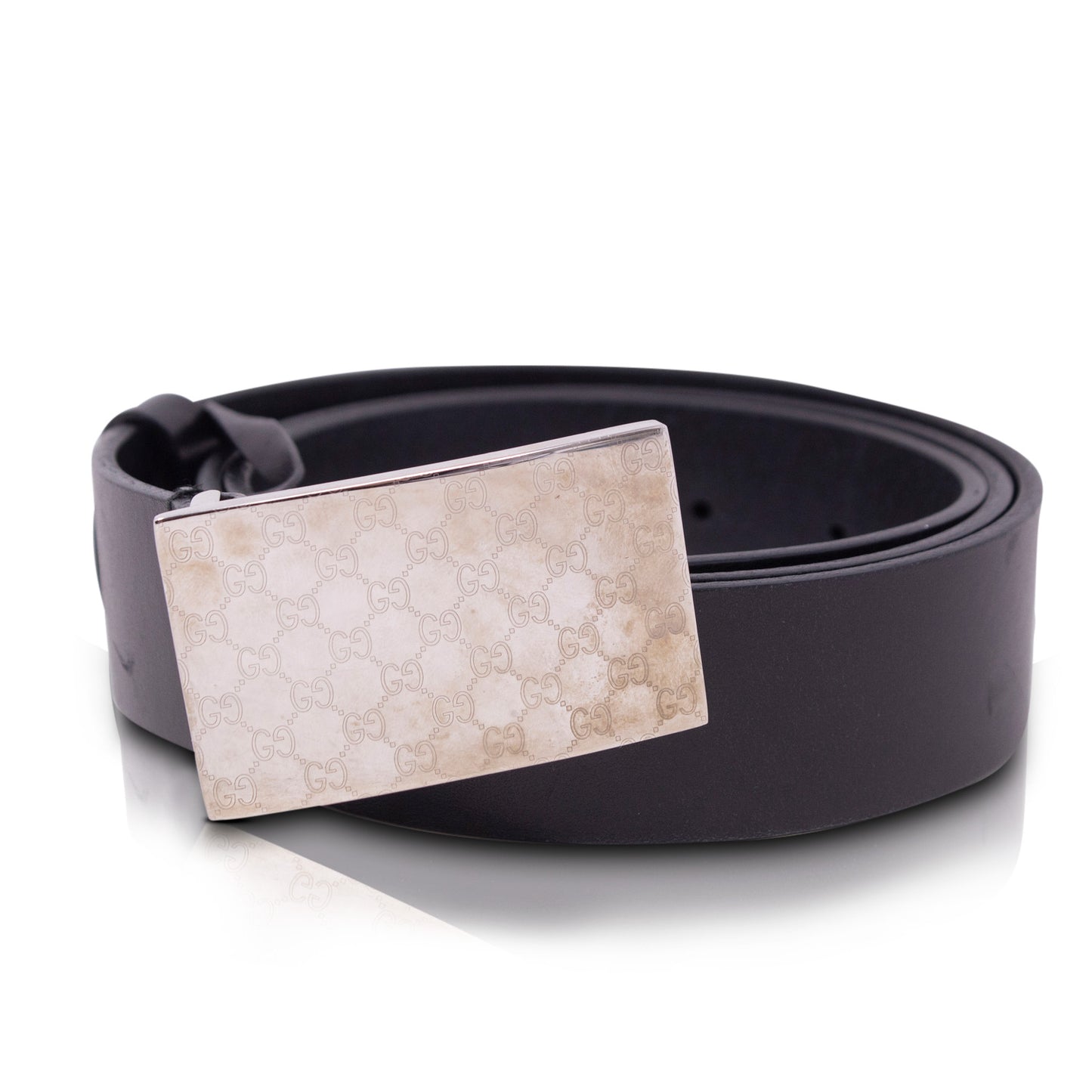 Gucci Black Belt GG 80 cm