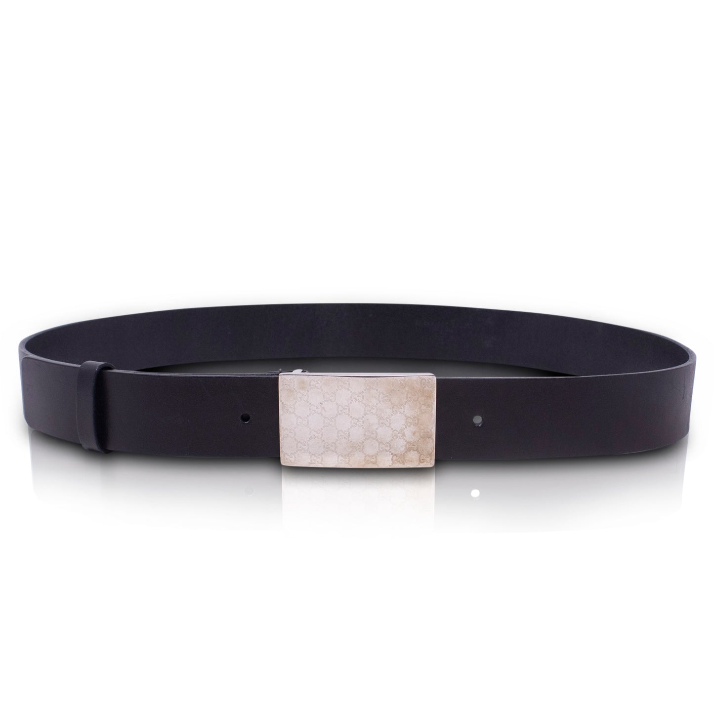 Gucci Black Belt GG 80 cm