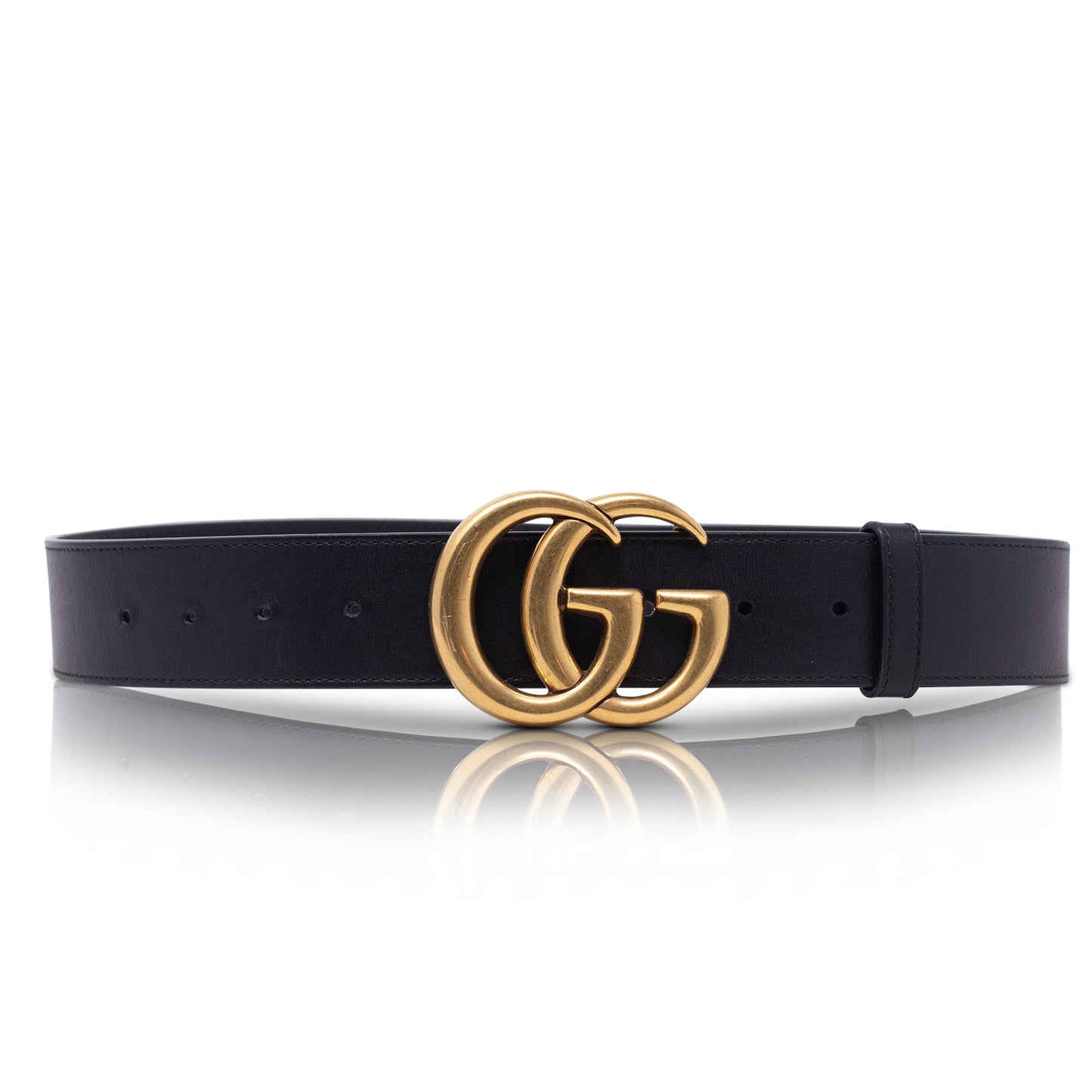 Gucci Black Belt GG 80 cm