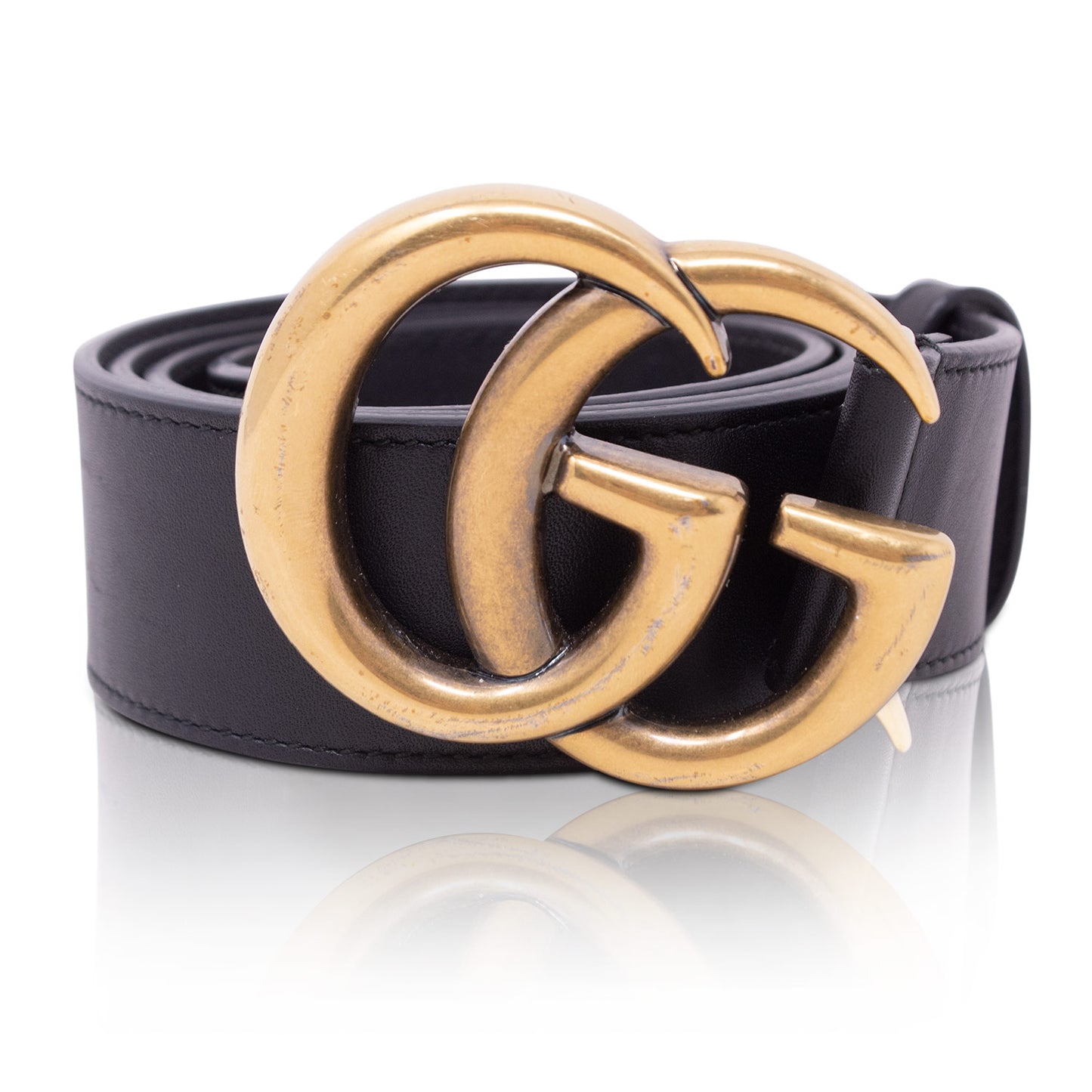 Gucci Cintura Marmont Nera GG 95 cm