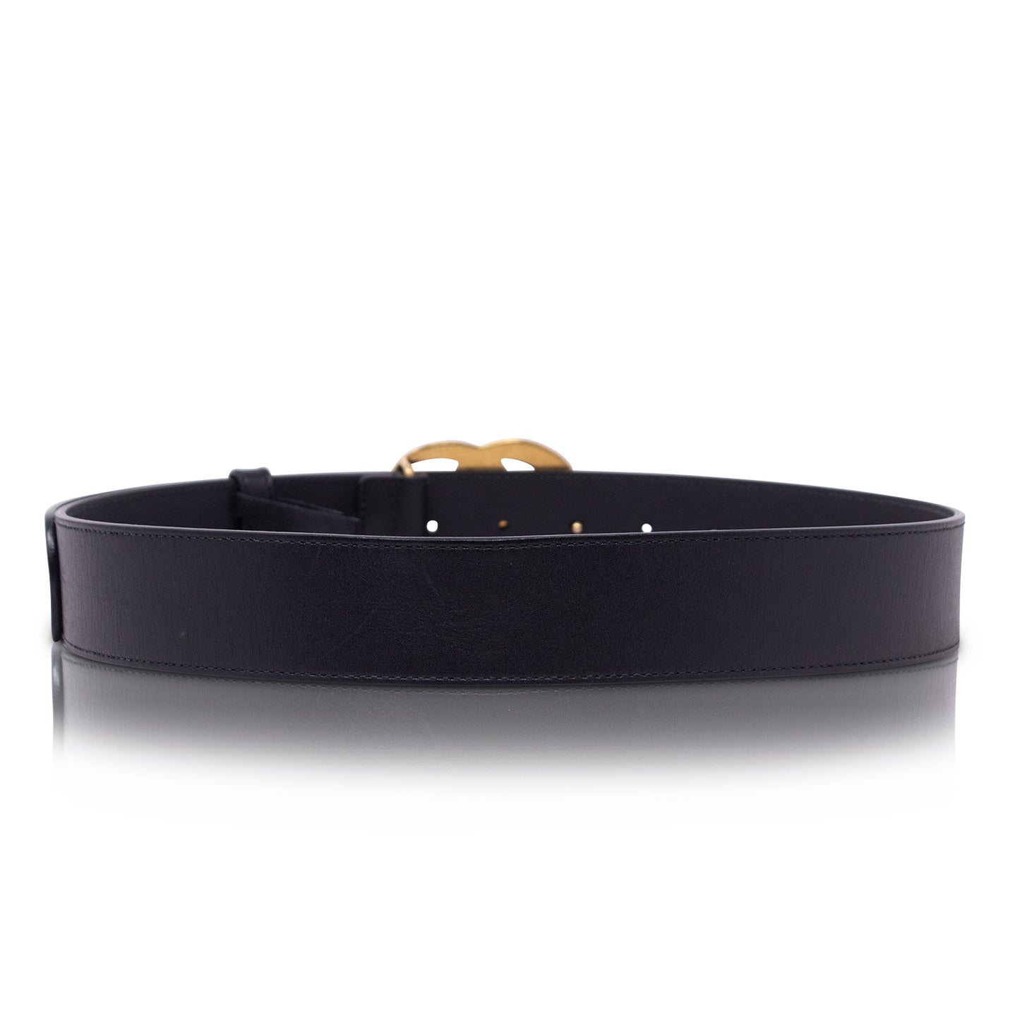 Gucci Black Belt GG 80 cm