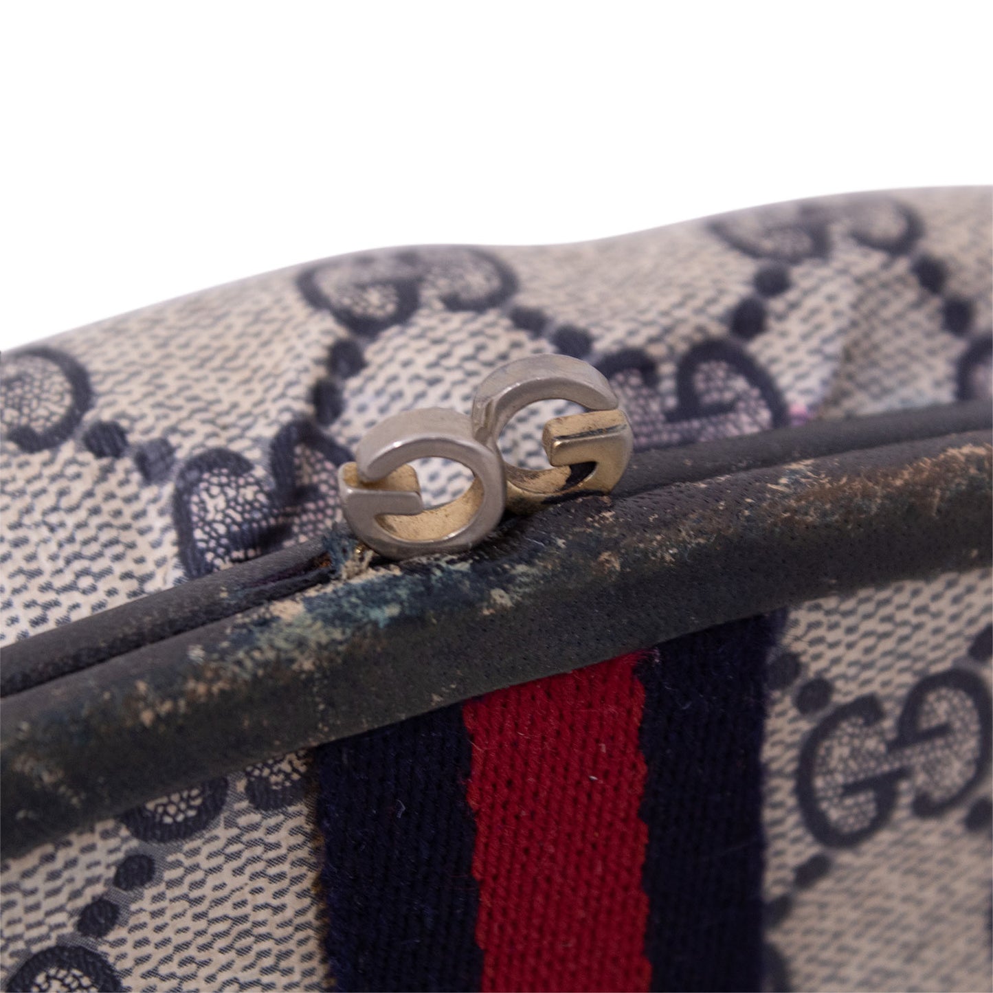 Gucci Clutch GG Blu vintage