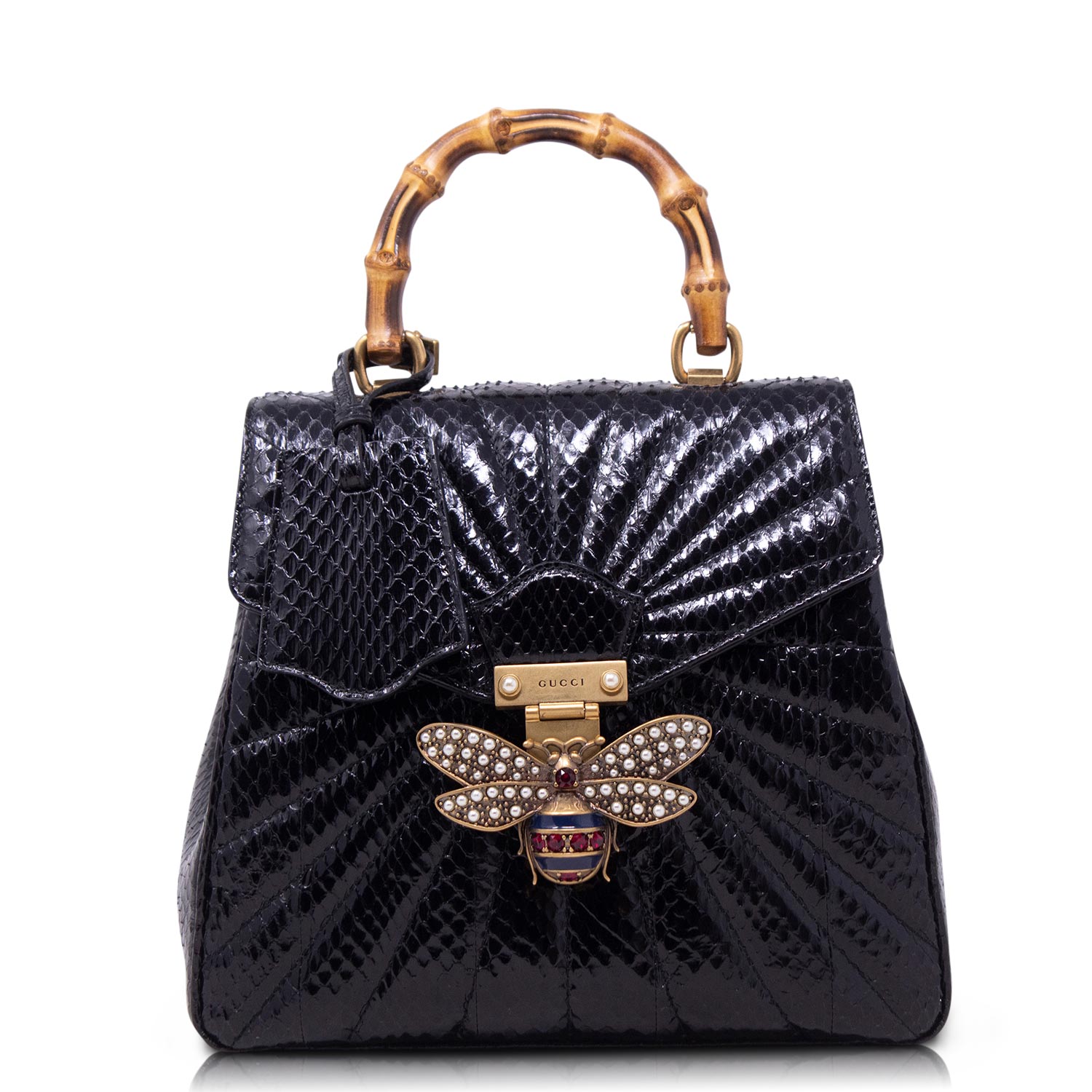 Gucci Black Bamboo Backpack - Main Image