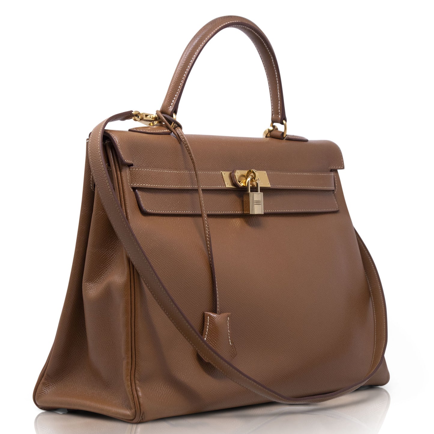 Hermès Kelly 32 Sellier Noisette