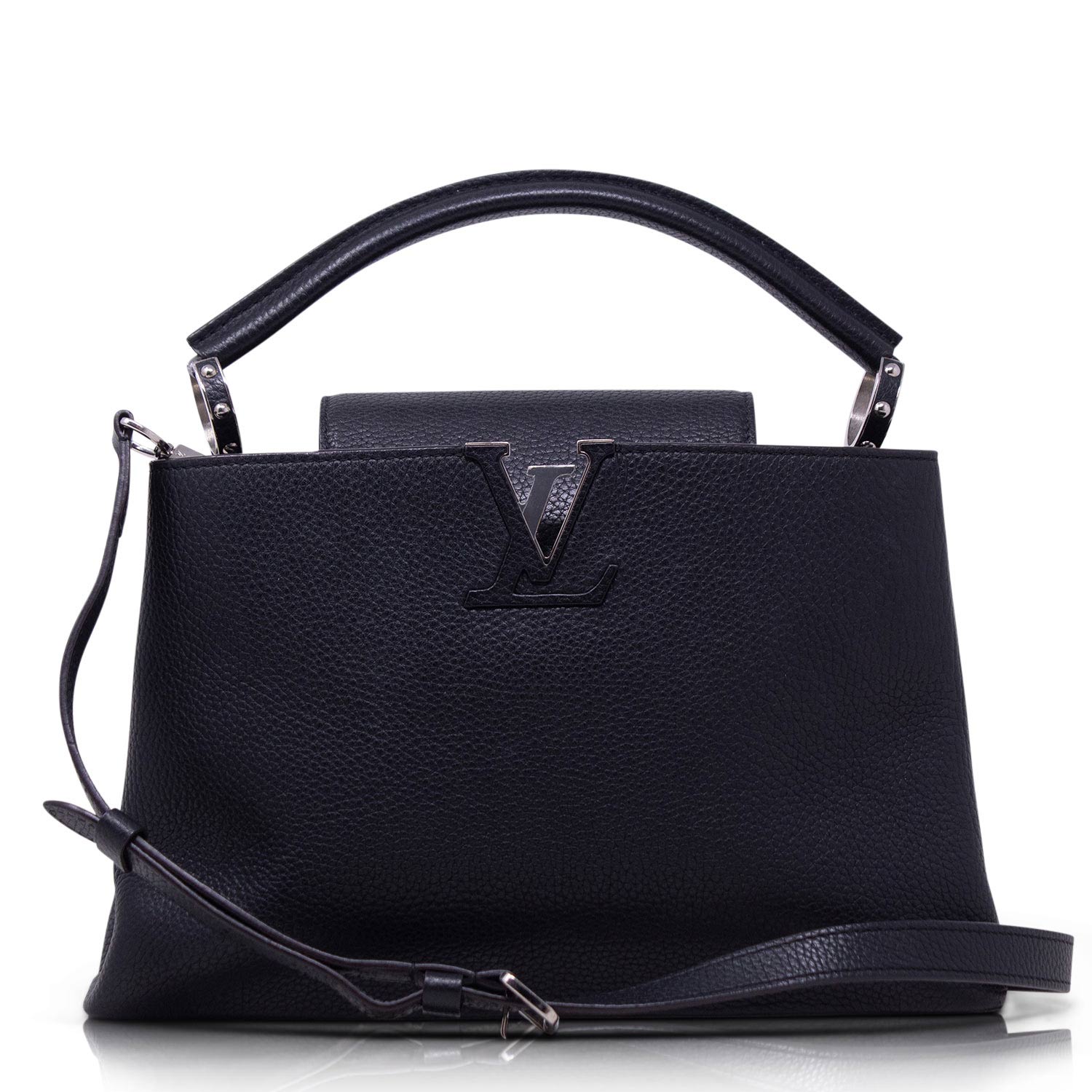 Louis Vuitton Capucine MM Black Hw Silver - Main Image