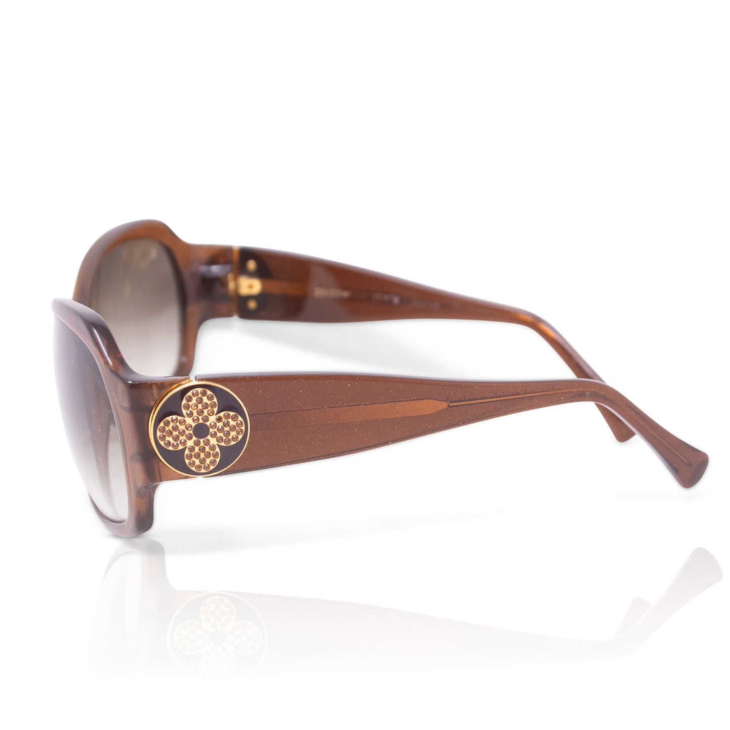 Louis Vuitton Occhiali da sole Ursula Strass acetato marrone maculato