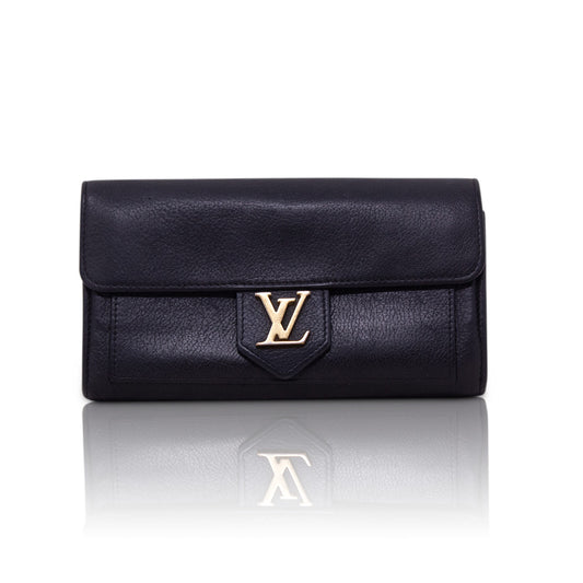 Louis Vuitton Lockme Wallet Black Leather