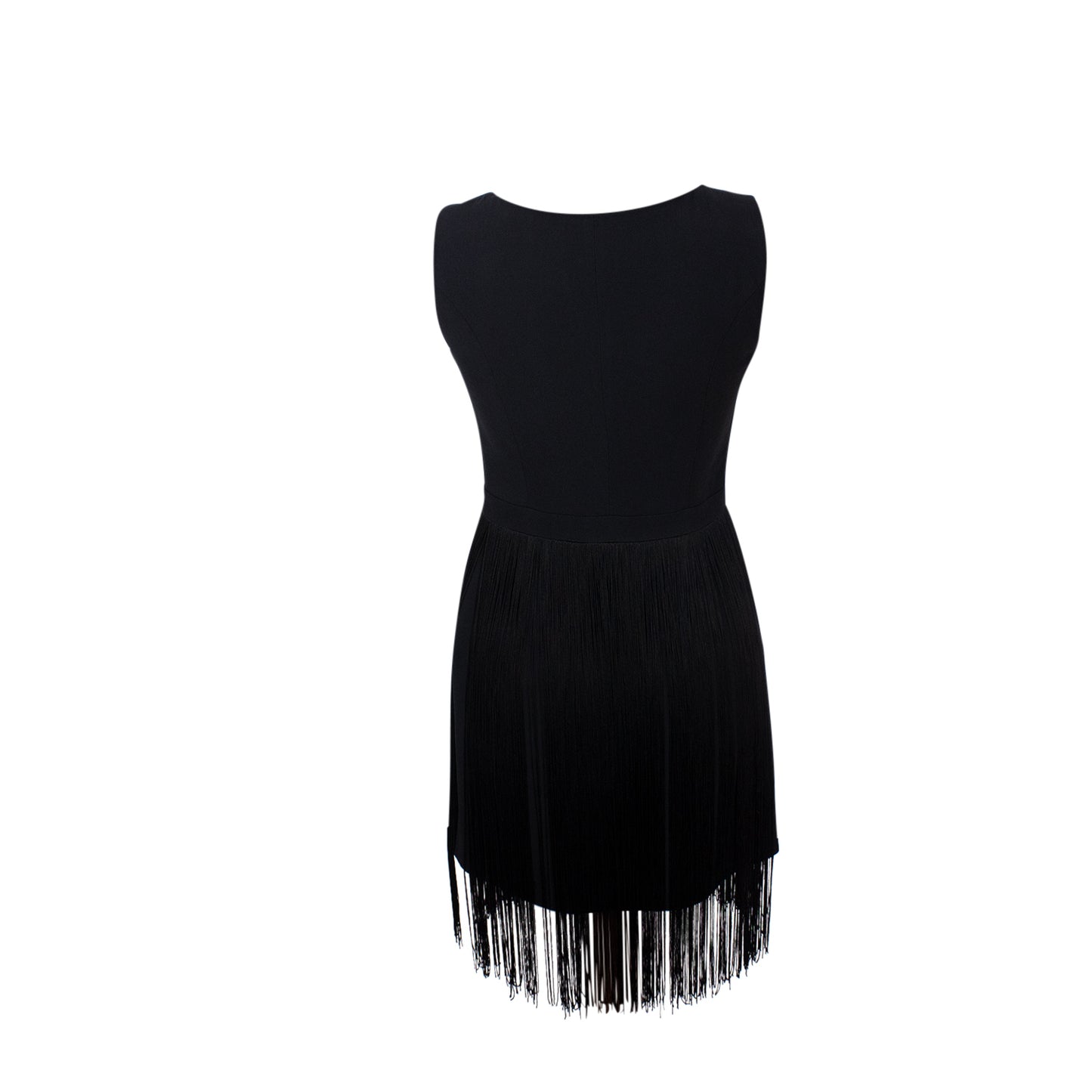 Moschino Vestito crepe nero con fiocco in vita Taglia 42