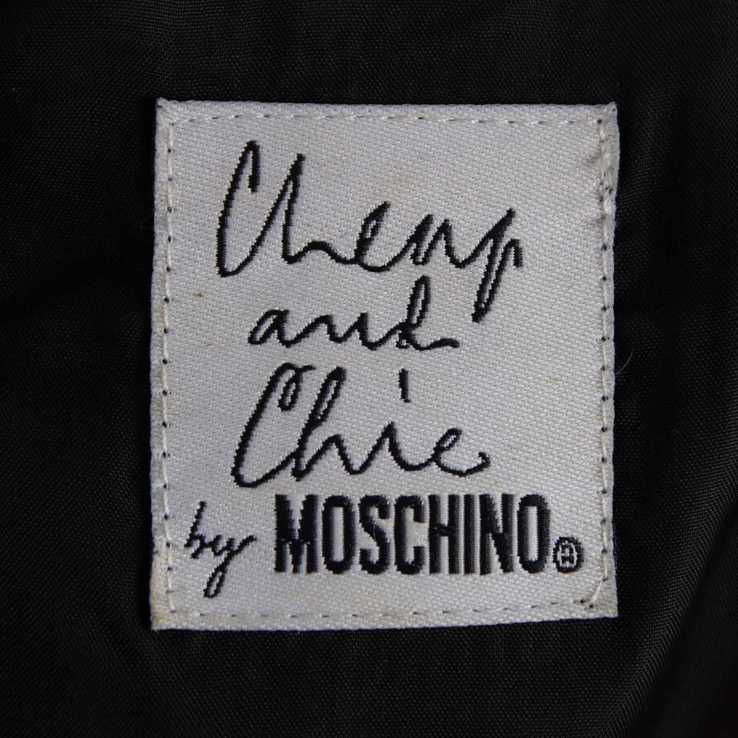 Moschino Vestito crepe nero con fiocco in vita Taglia 42