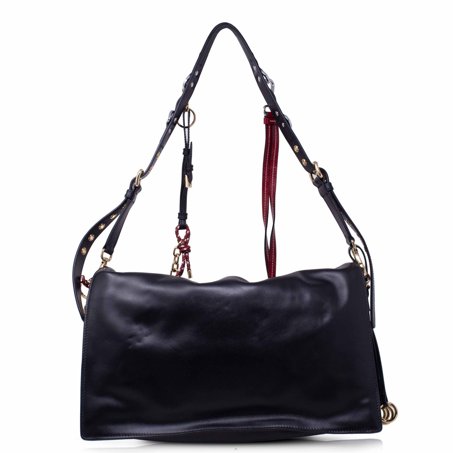Prada Soft Sound Large con ciondoli Nera