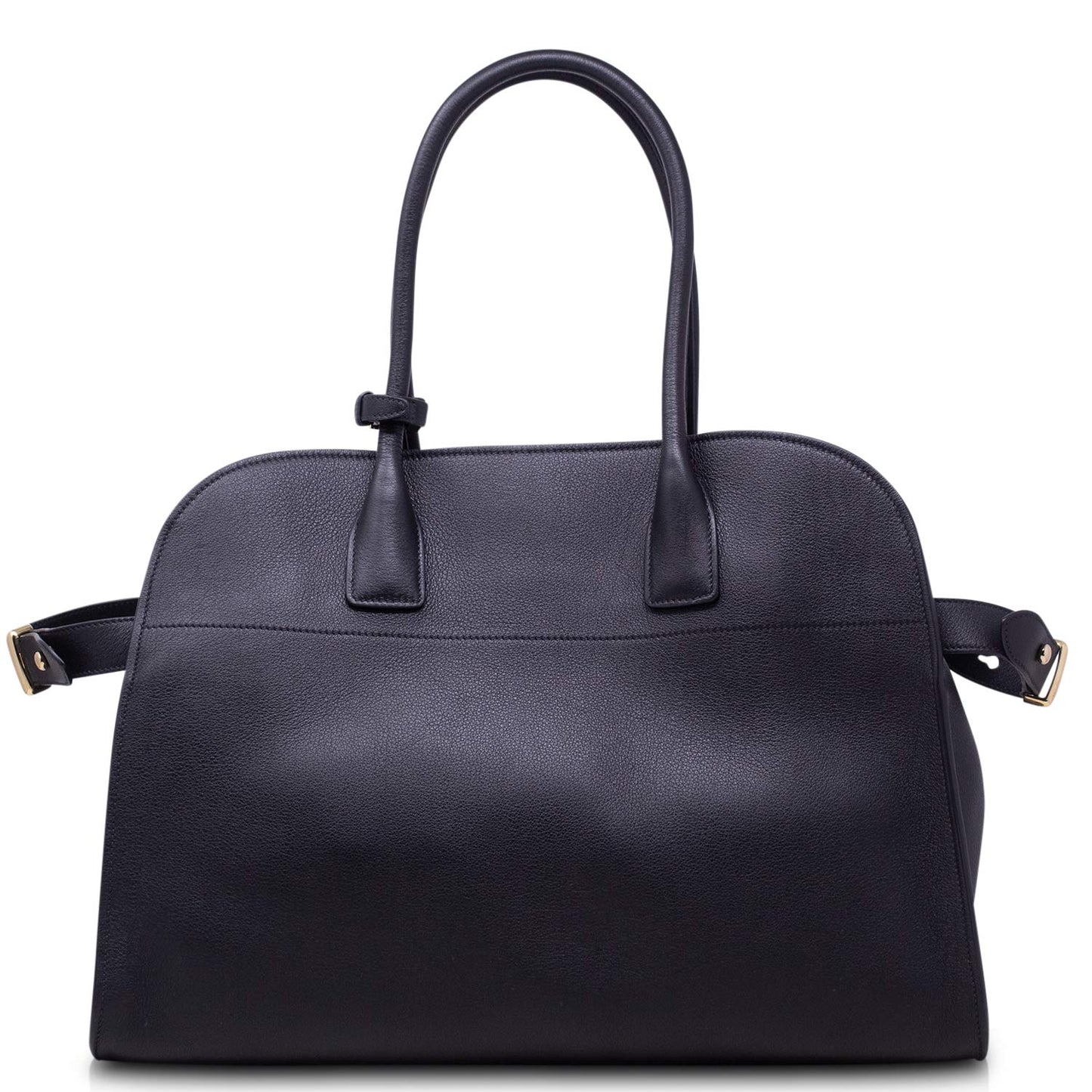 Prada Borsa shopping large pelle con fibbie Nera