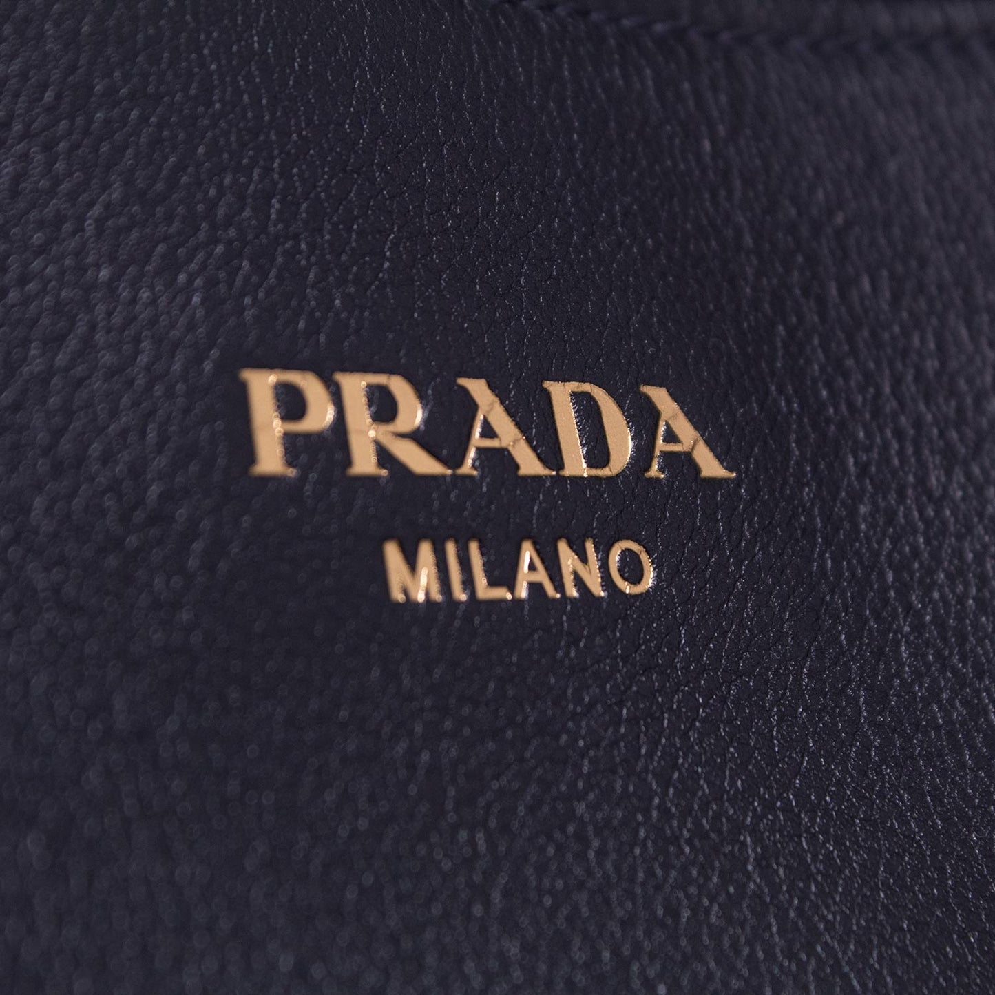 Prada Borsa shopping large pelle con fibbie Nera