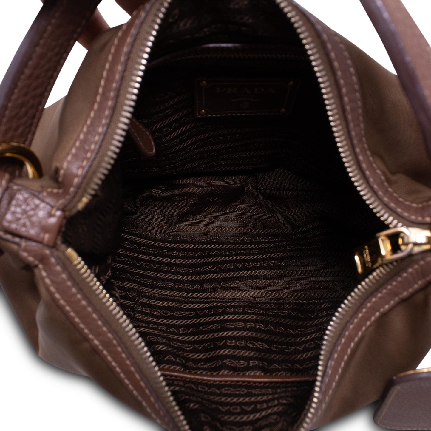 Prada Hobo Pelle Marrone