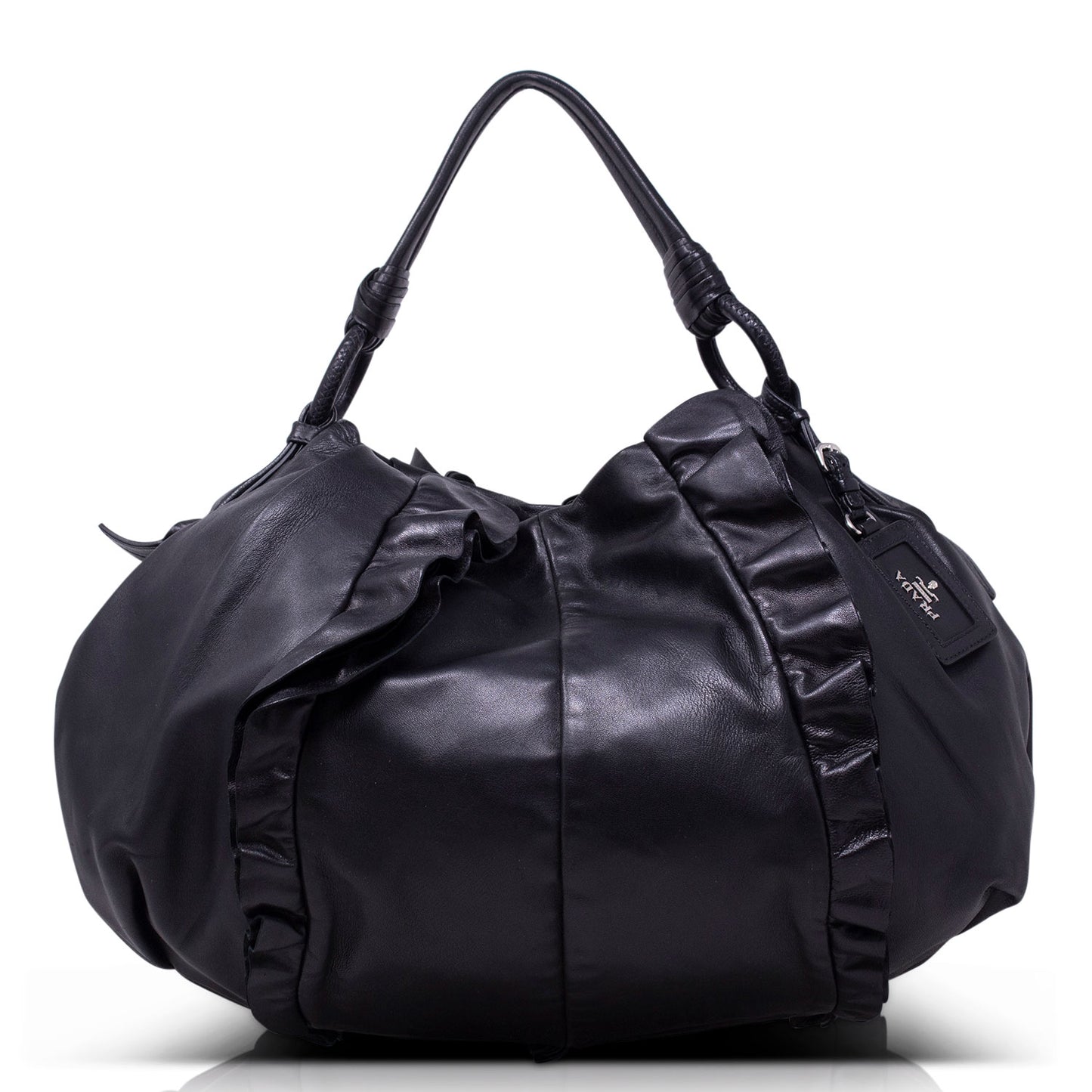 Prada Hobo à Volants Nera