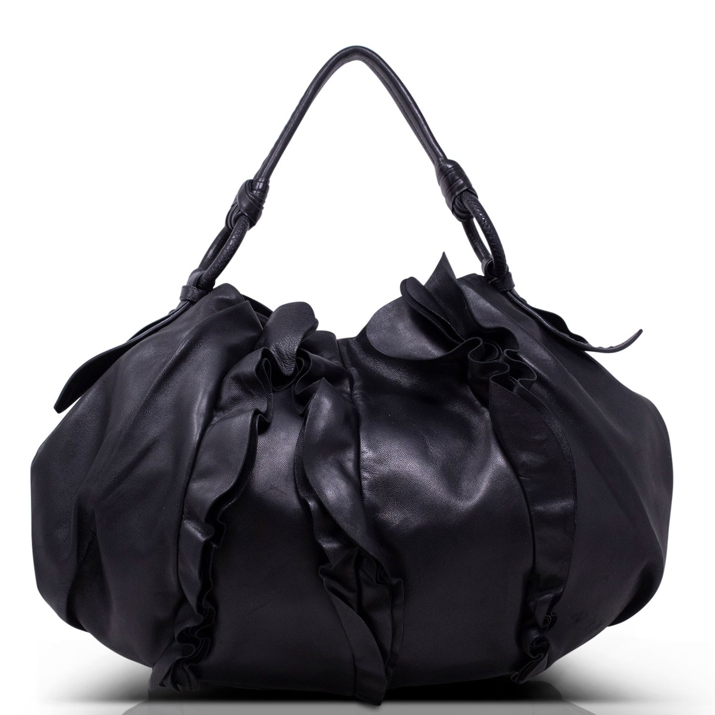 Prada Hobo à Volants Nera