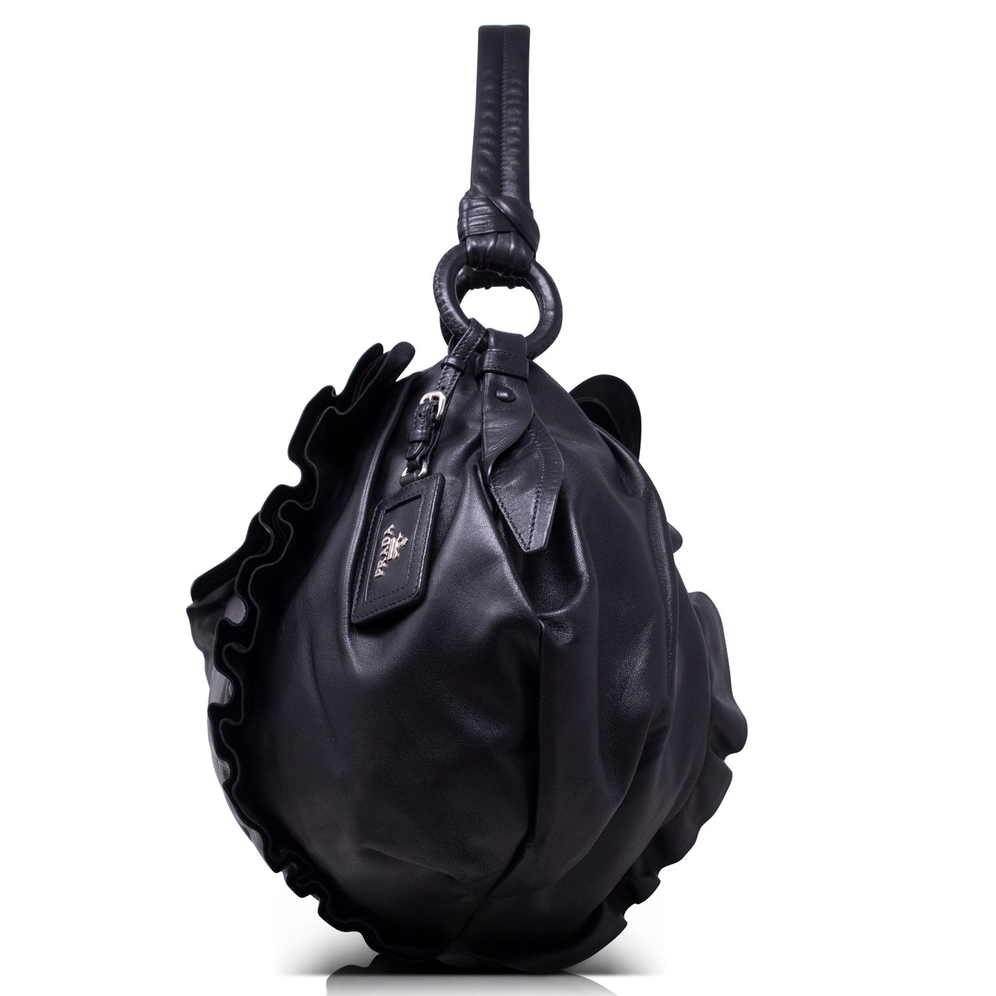 Prada Hobo à Volants Nera