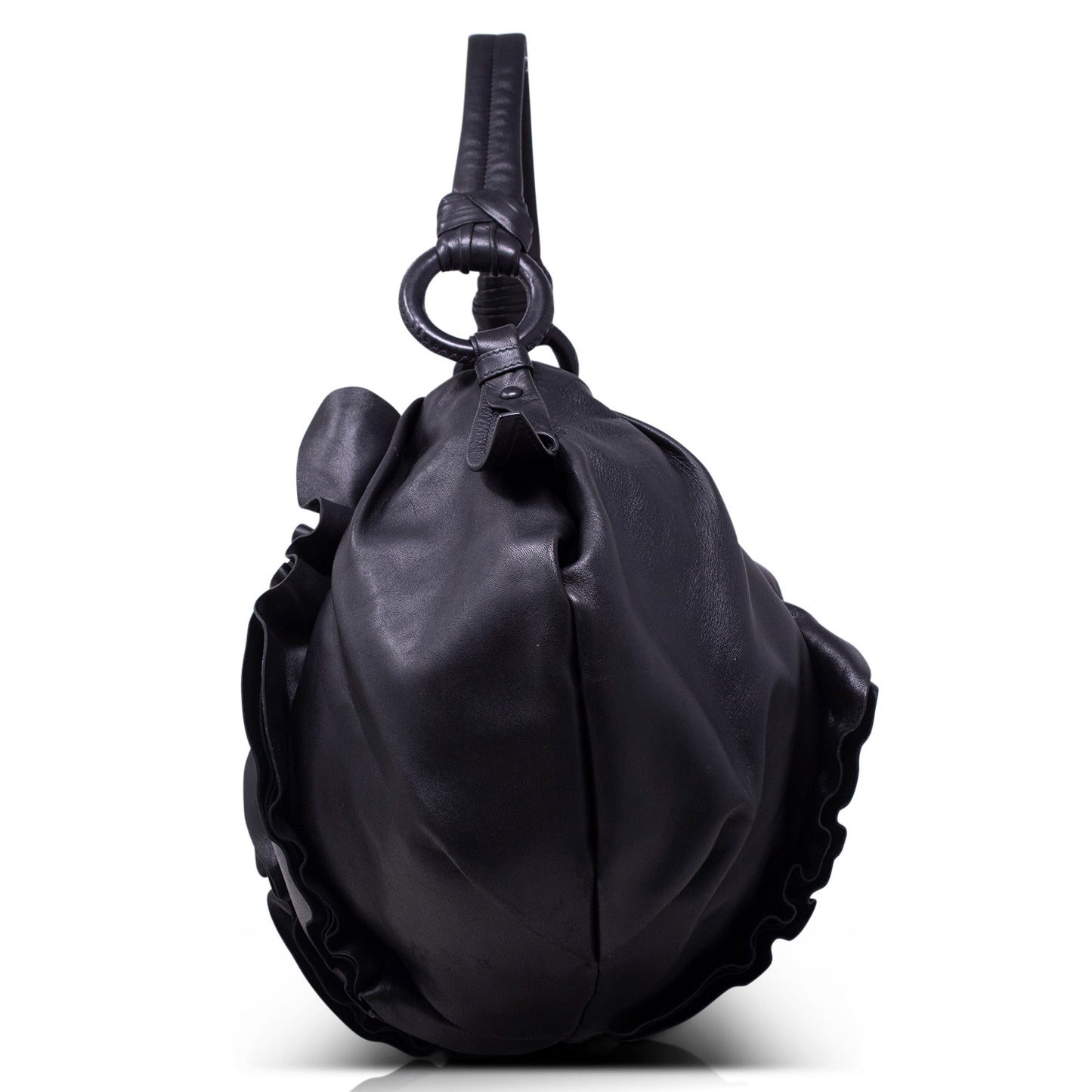 Prada Hobo à Volants Nera
