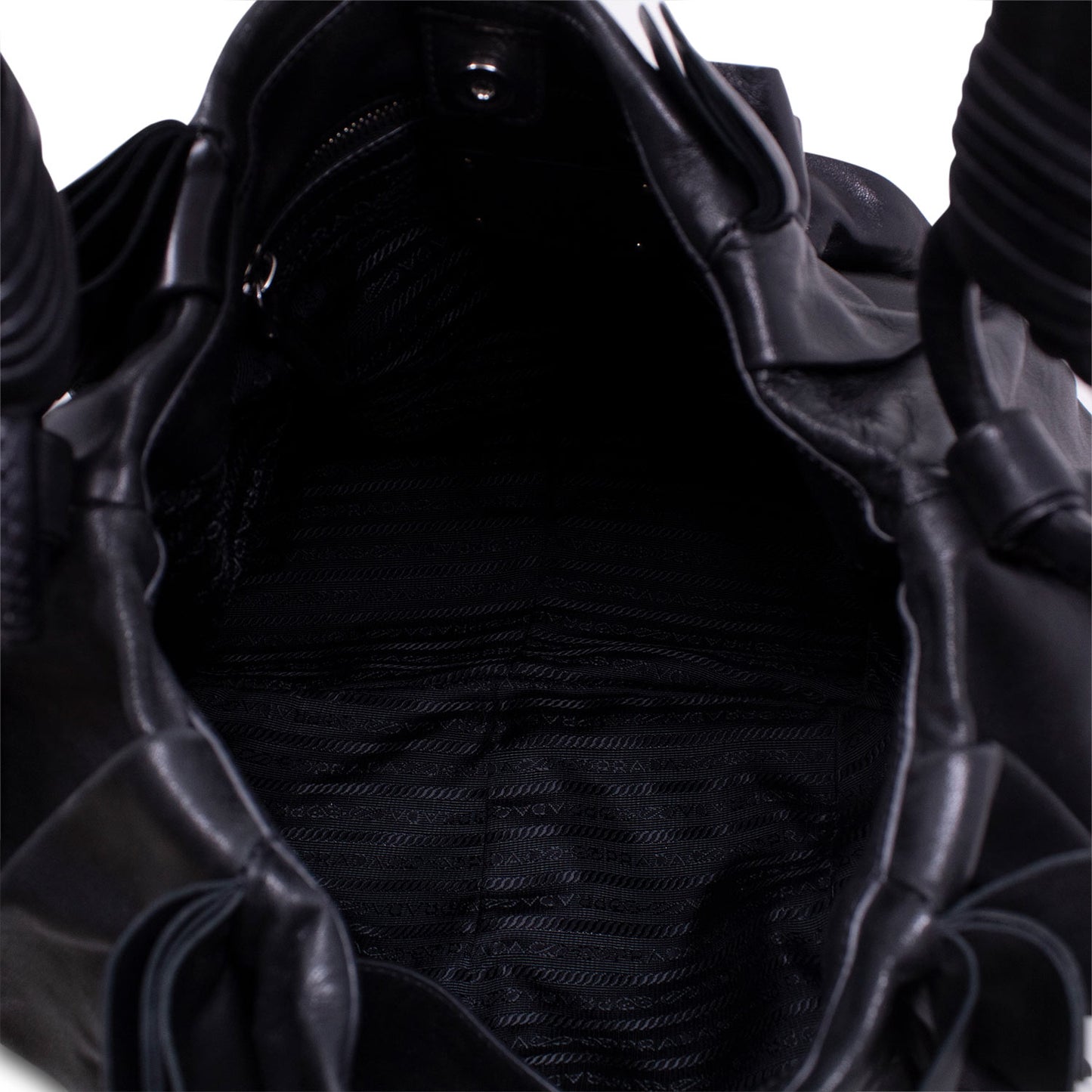 Prada Hobo à Volants Nera