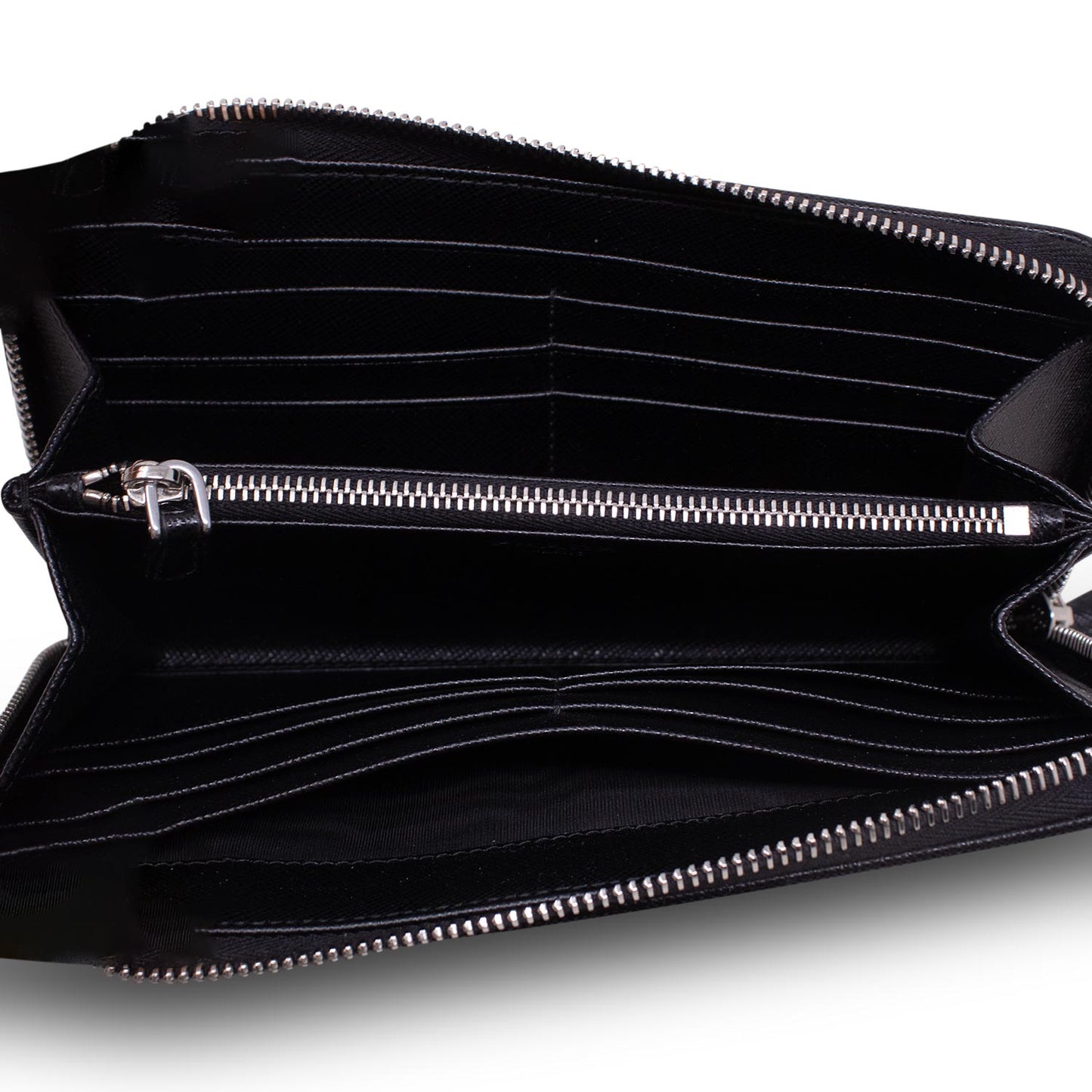 Prada Large Black Nylon Lampo Wallet