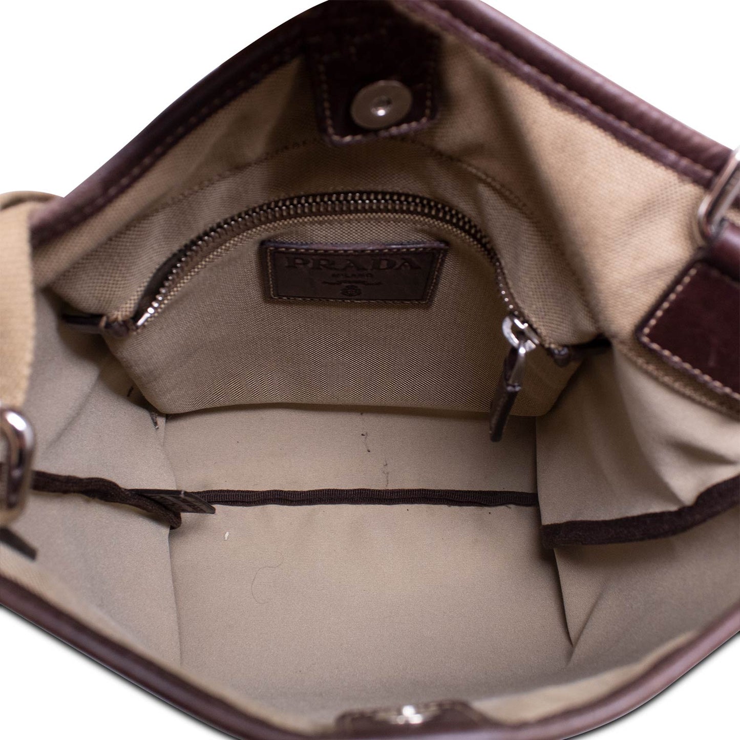 Prada Tracolla Logo Jacquard Canapa