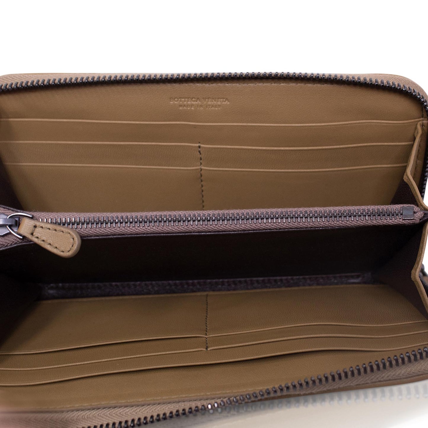 Bottega Veneta Portafoglio Opera Intrecciato Marrone