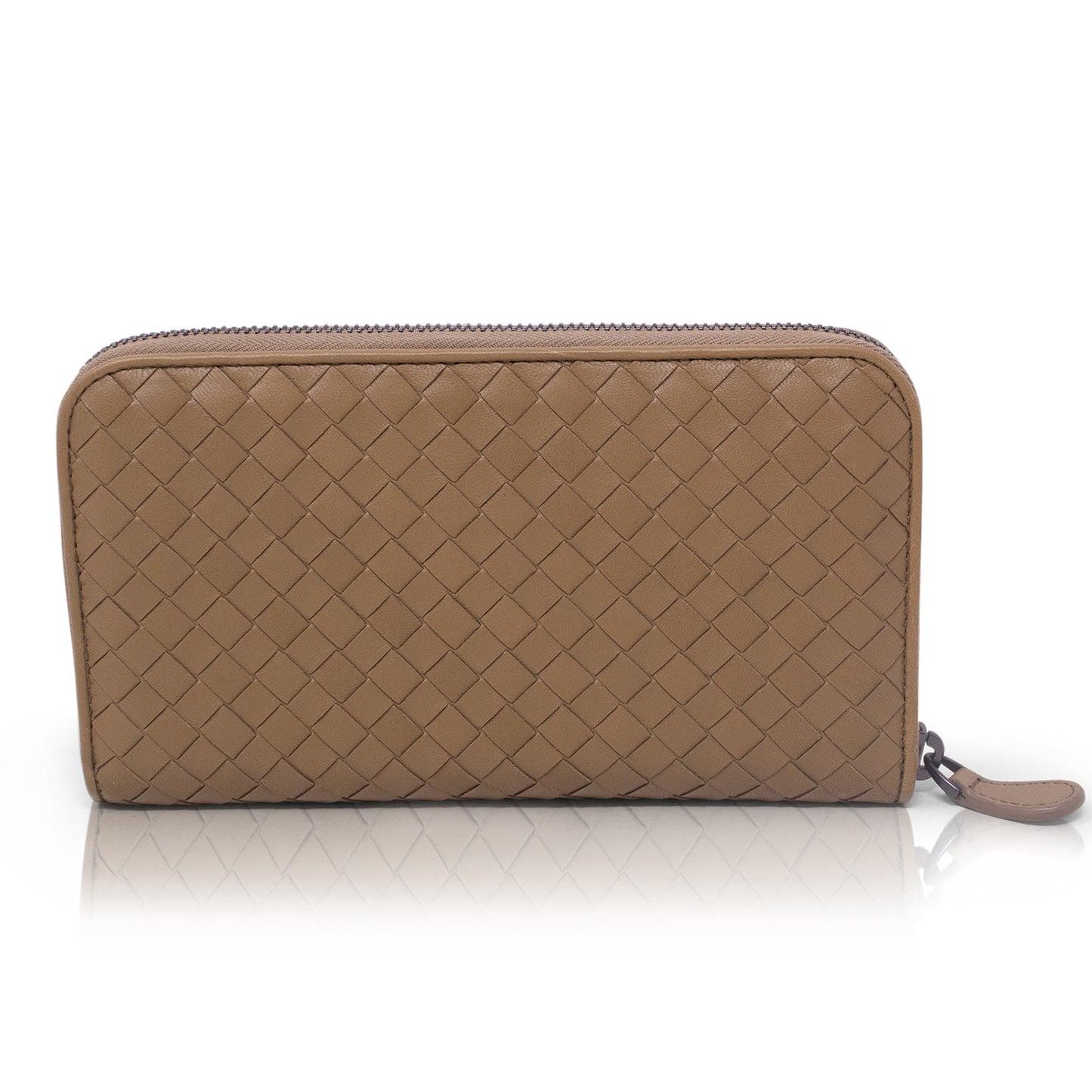 Bottega Veneta Portafoglio Opera Intrecciato Marrone