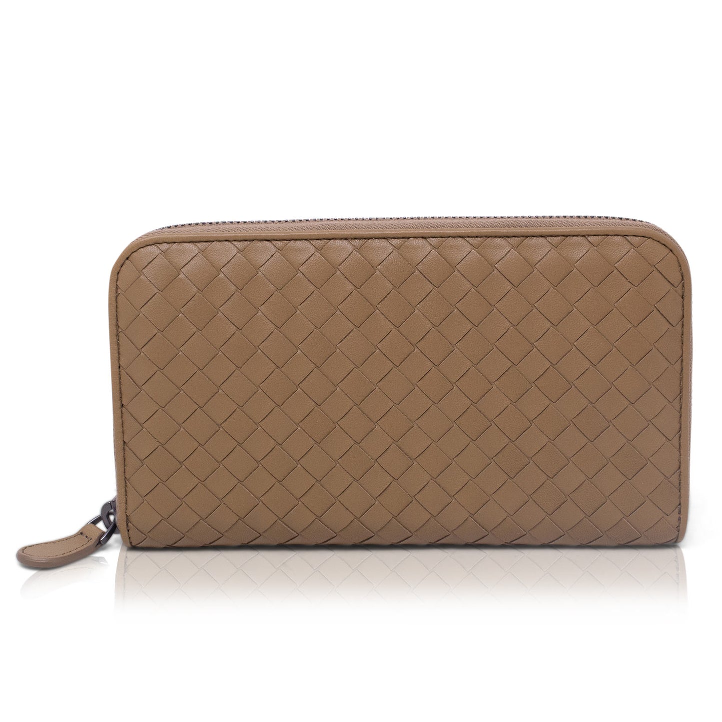 Bottega Veneta Portafoglio Opera Intrecciato Marrone
