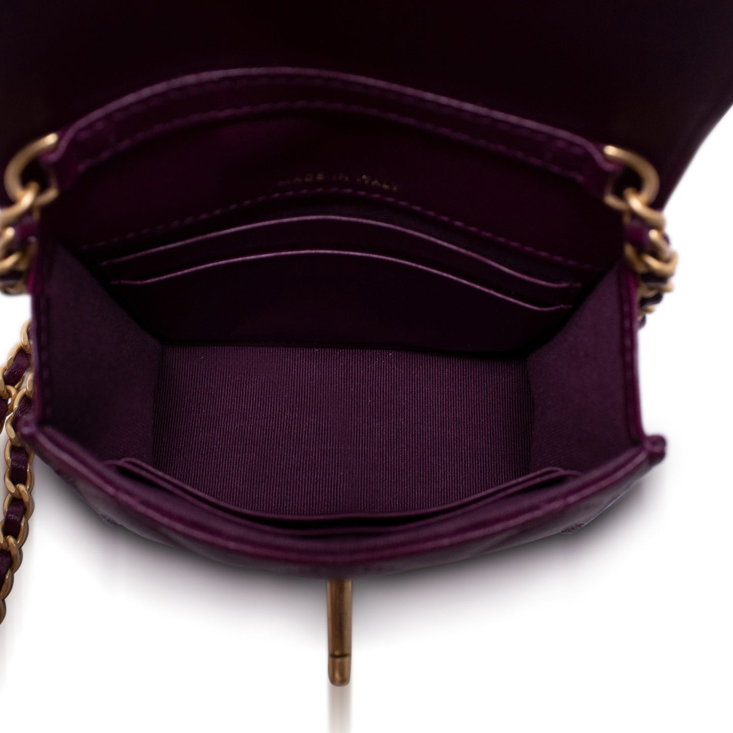 Chanel Clutch With Purple Chain