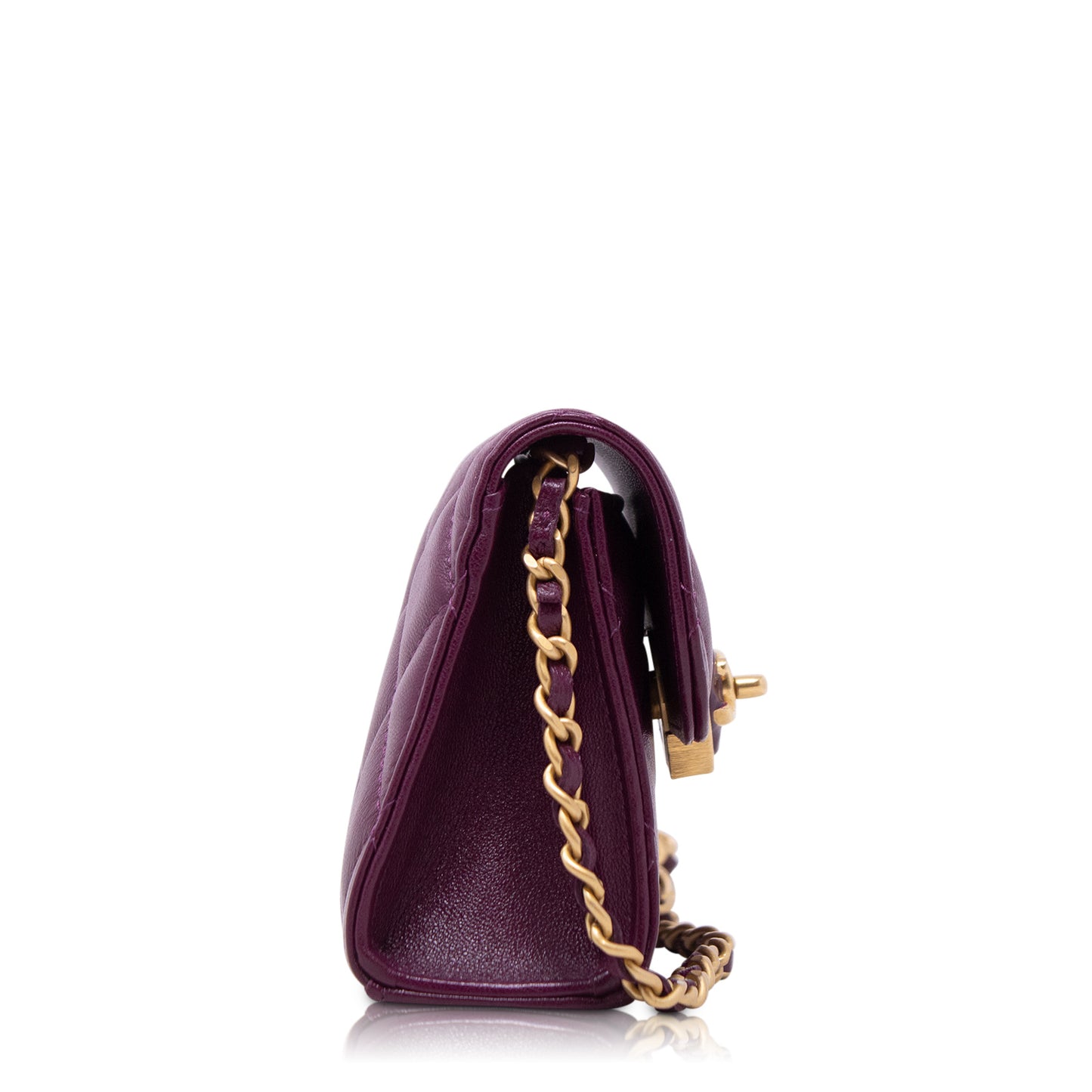 Chanel Clutch With Purple Chain
