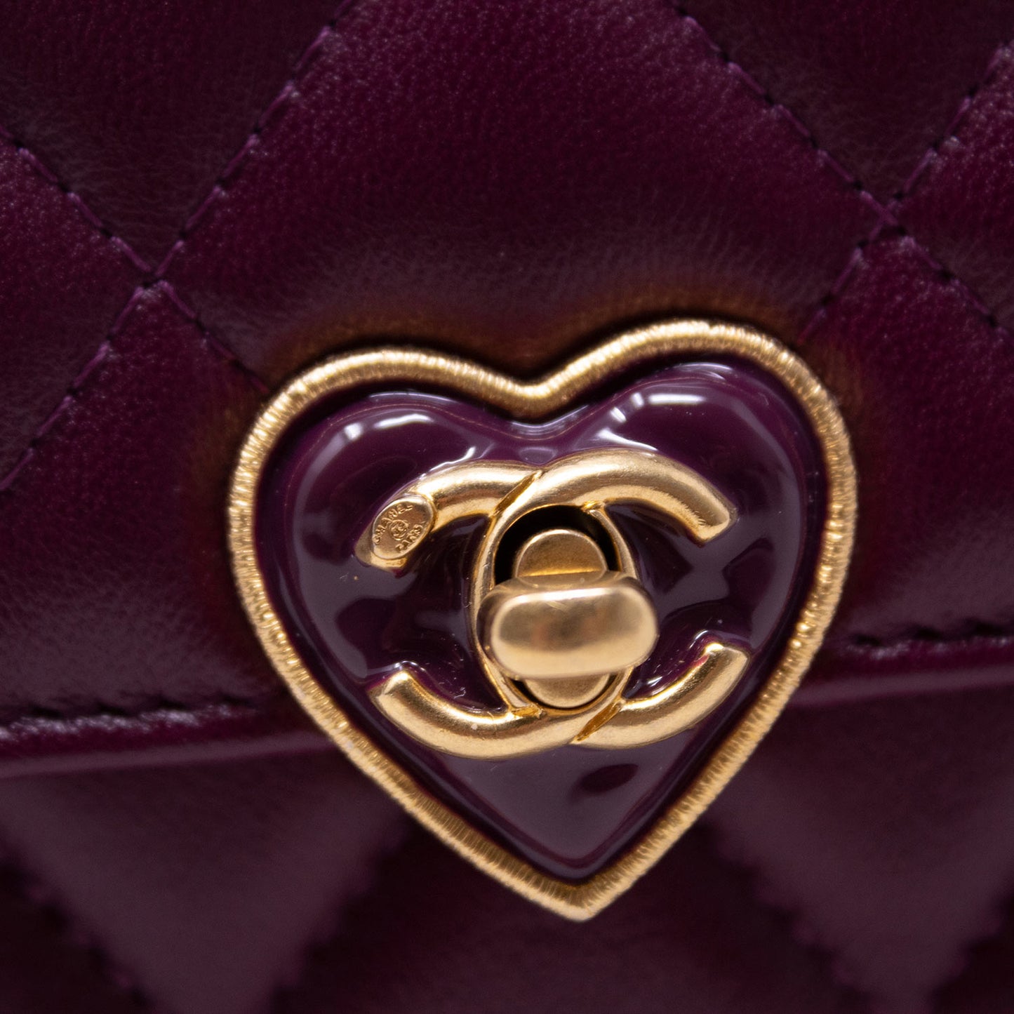 Chanel Clutch With Purple Chain
