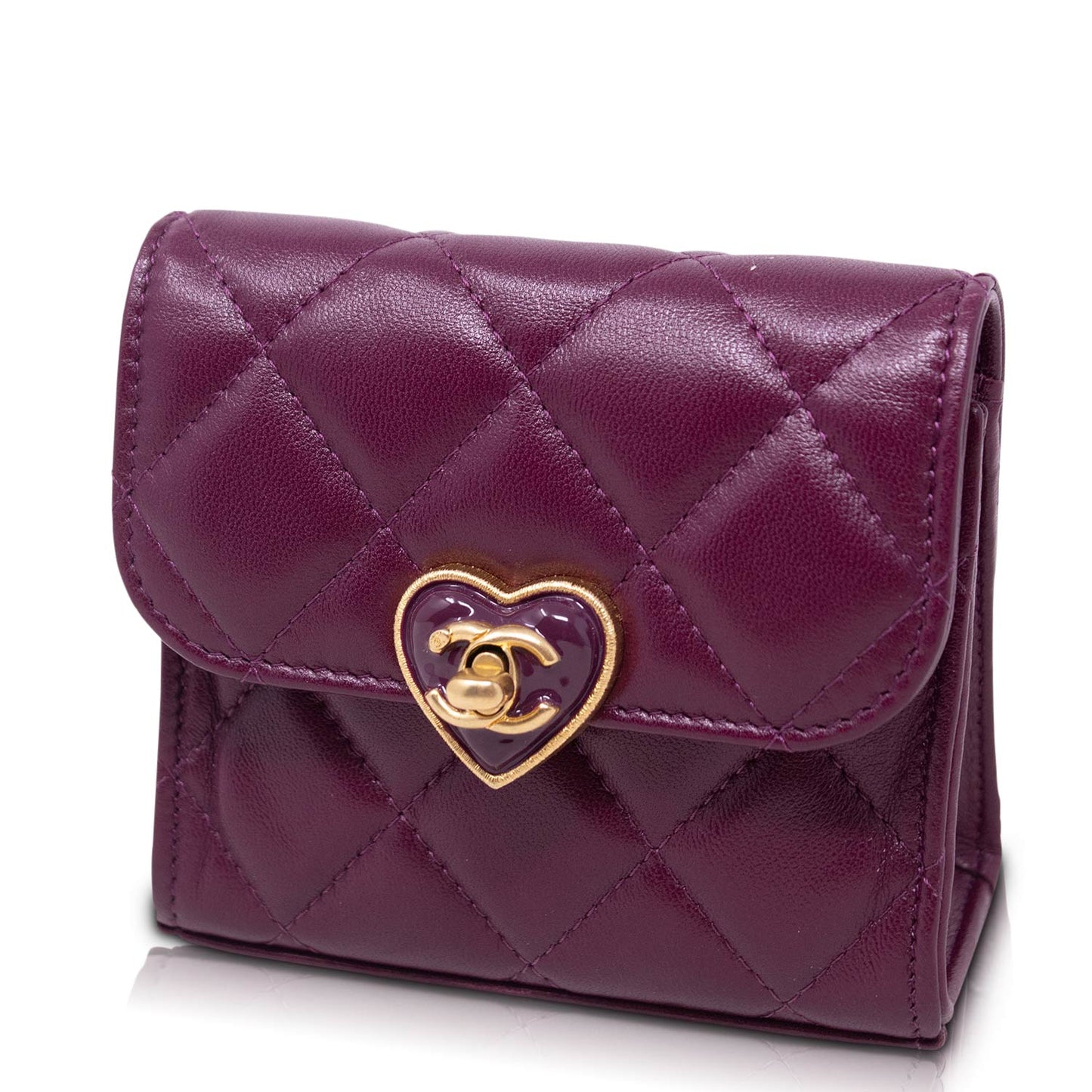Chanel Clutch With Purple Chain