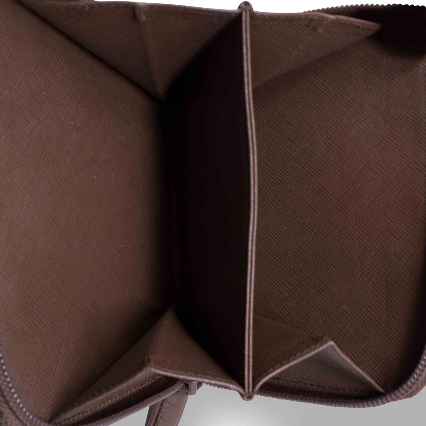 Prada Vintage Brown Compact Wallet