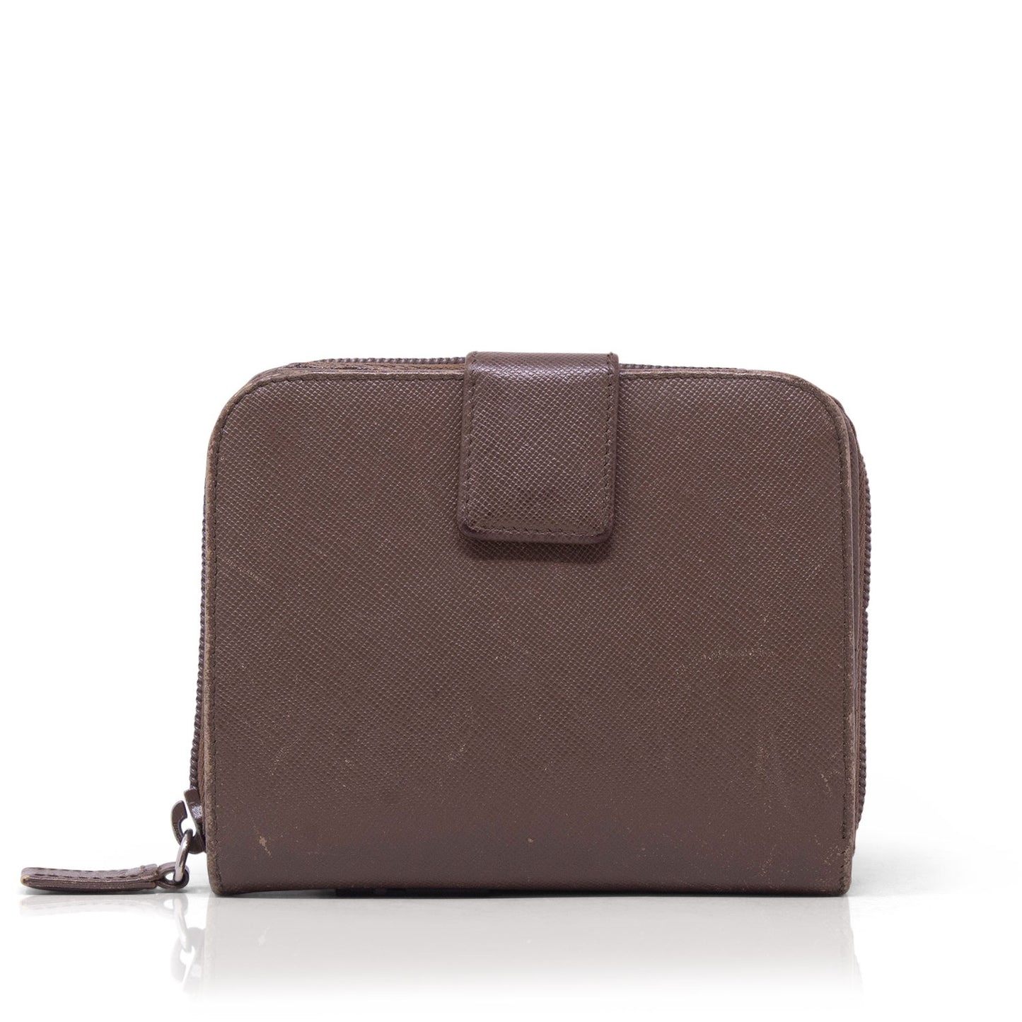 Prada Vintage Brown Compact Wallet
