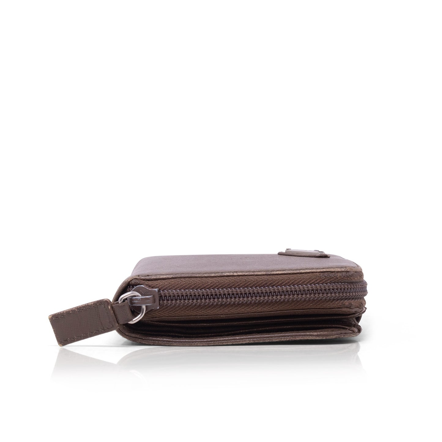 Prada Vintage Brown Compact Wallet