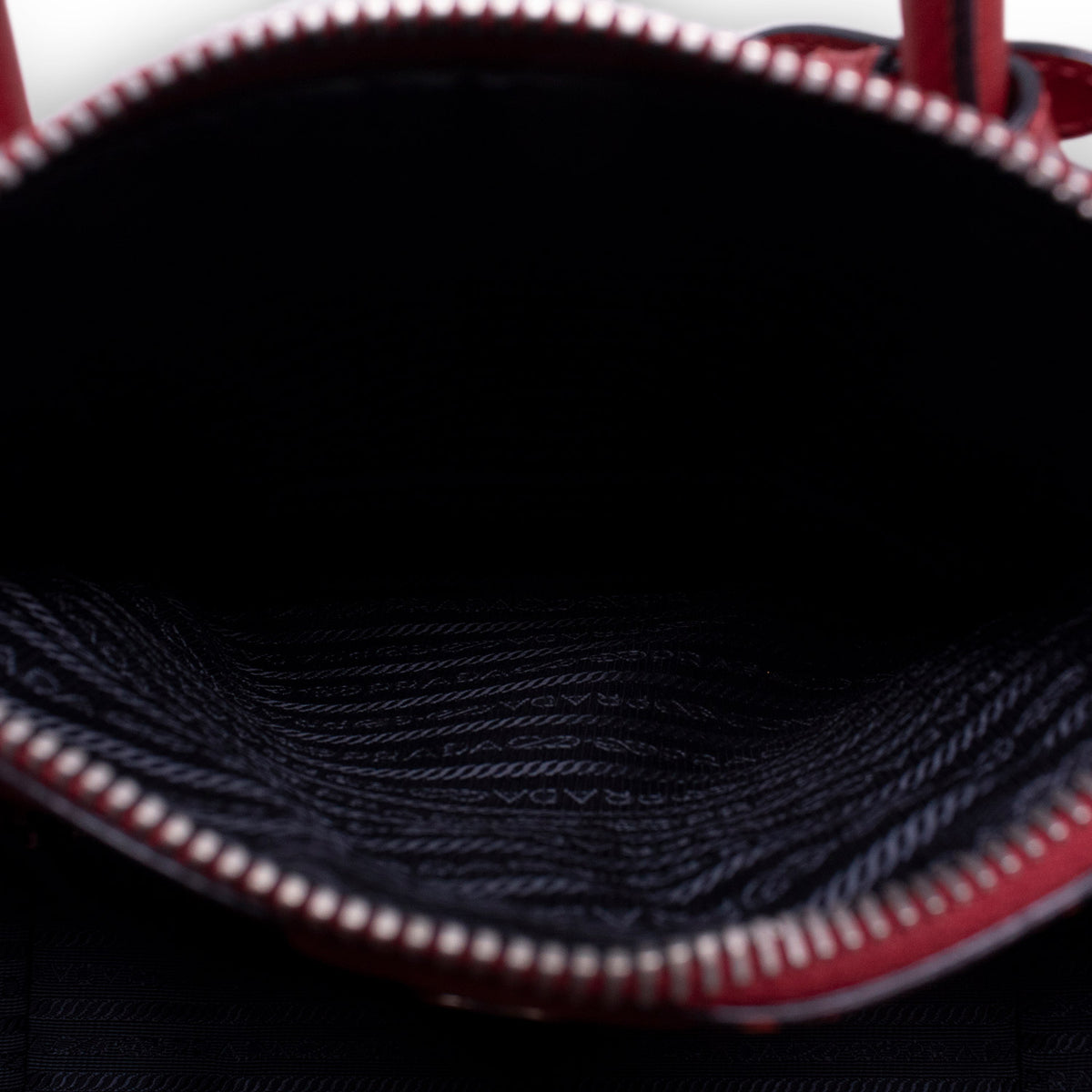 Prada Tote Glace Rosso Fuoco