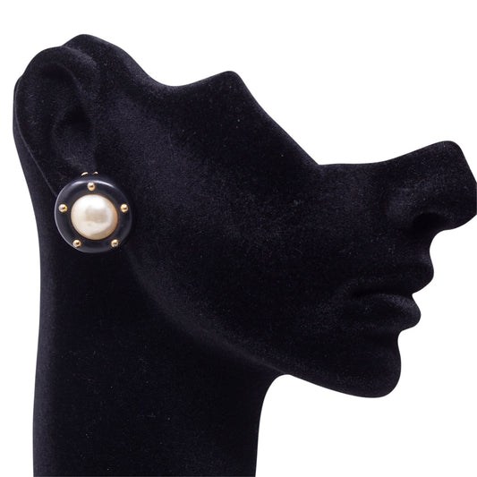 Chanel Clip Button Earrings