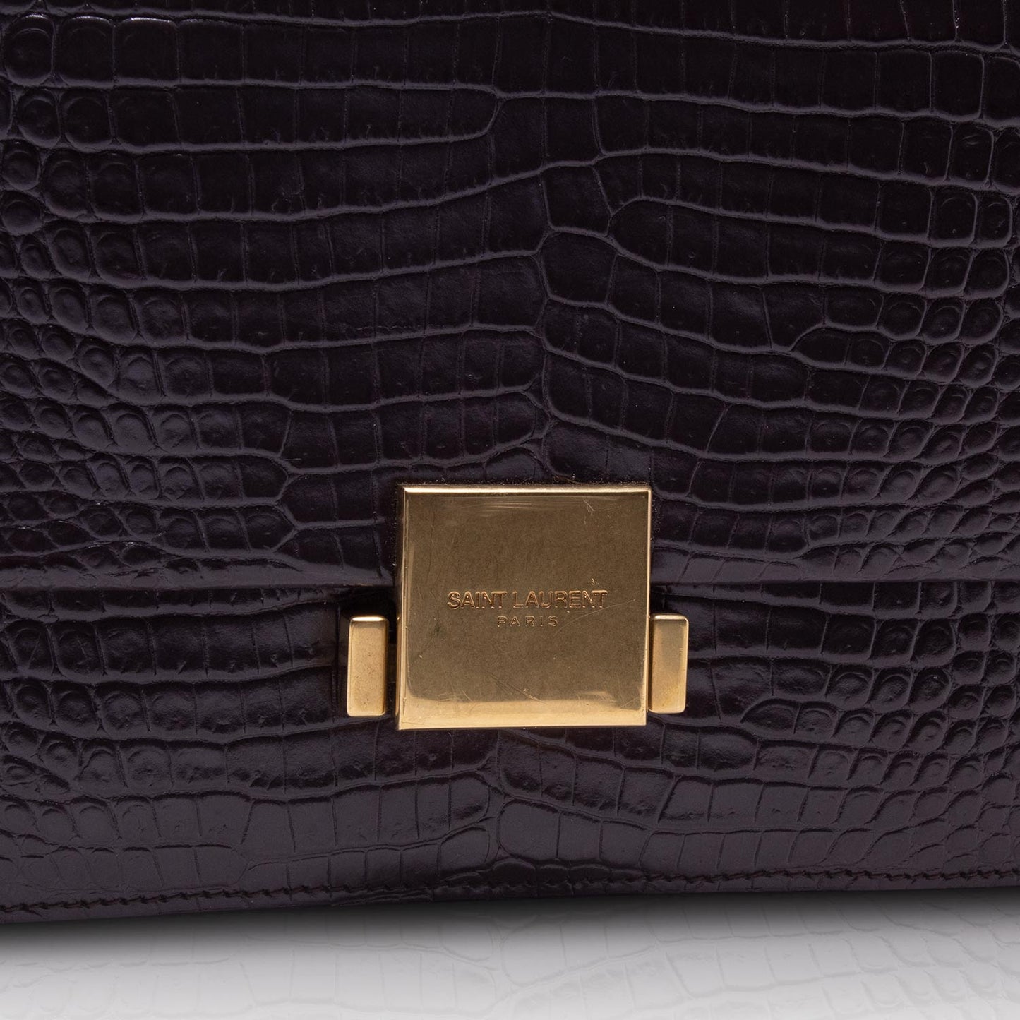 Saint Laurent Bellechasse Crocodile Brown