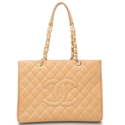 Chanel Gst Caviar Beige Caramello