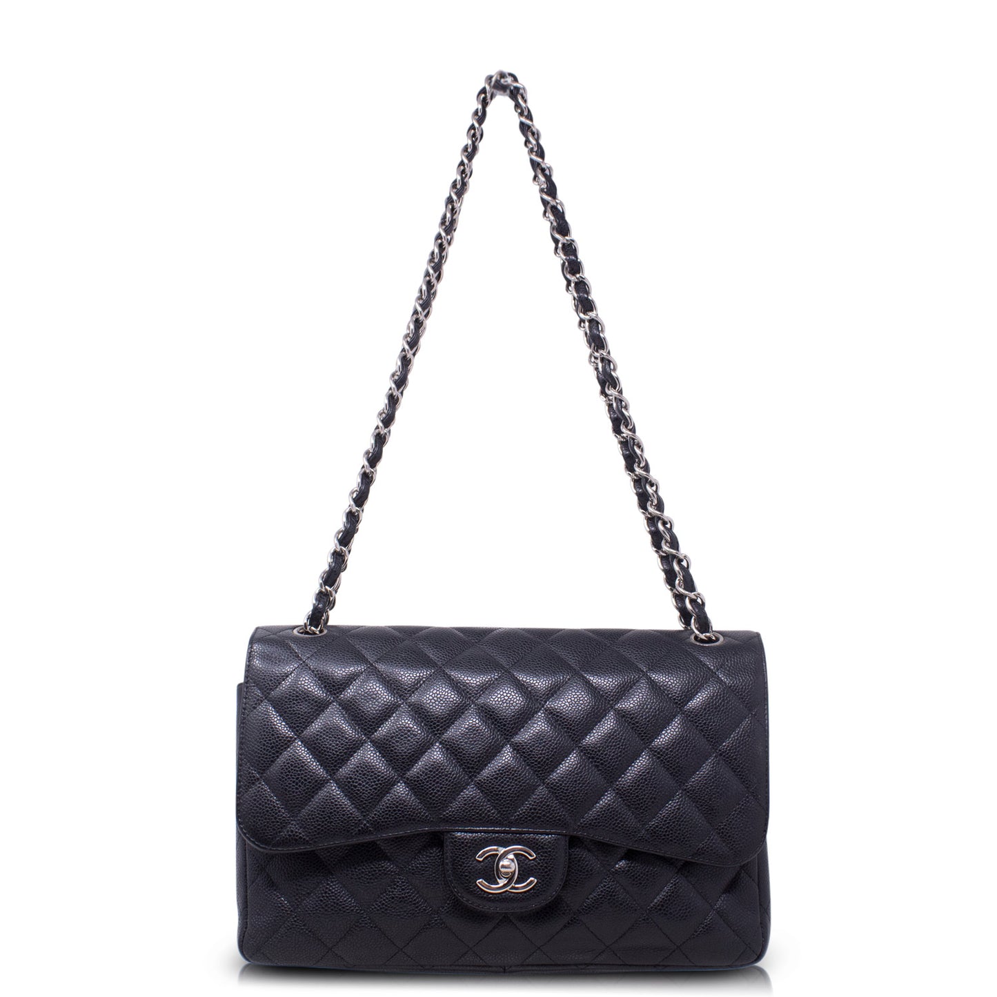 Chanel Jumbo Double Flap Nera Caviar