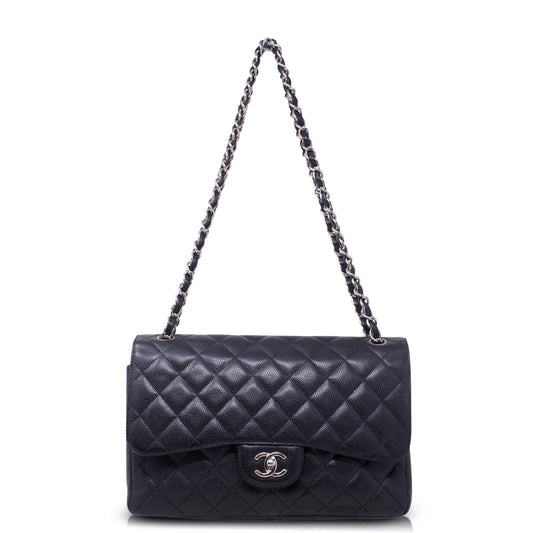 Chanel Jumbo Double Flap Nera Caviar